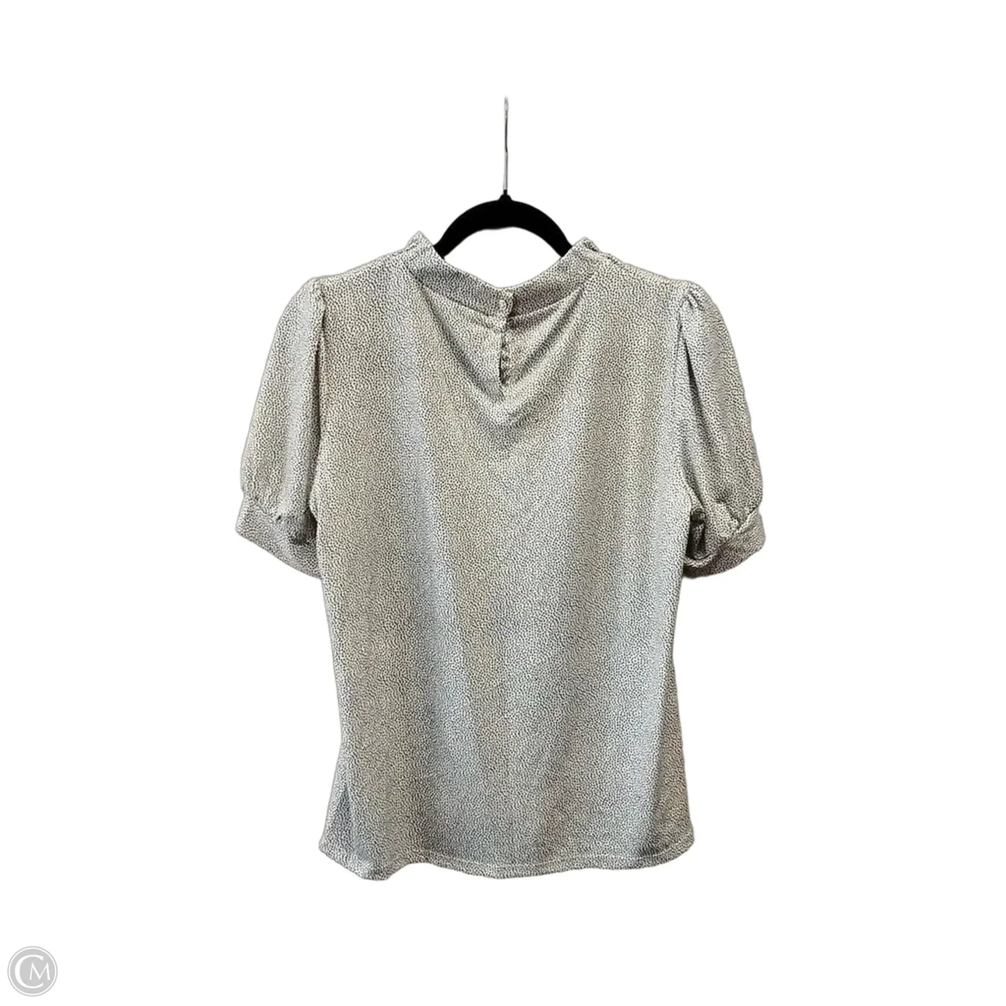 Blouse Short Sleeve By Adrianna Papell In Polkadot Pattern, Size: M