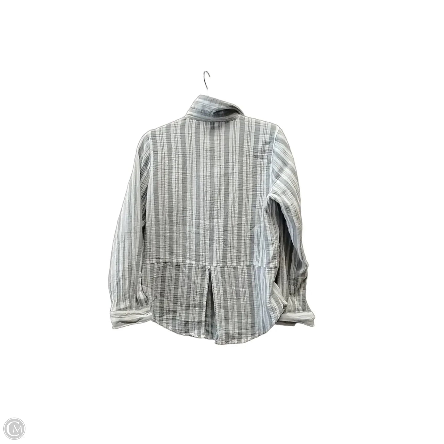 Blouse Long Sleeve By Lucky Brand In Striped Pattern, Size: S