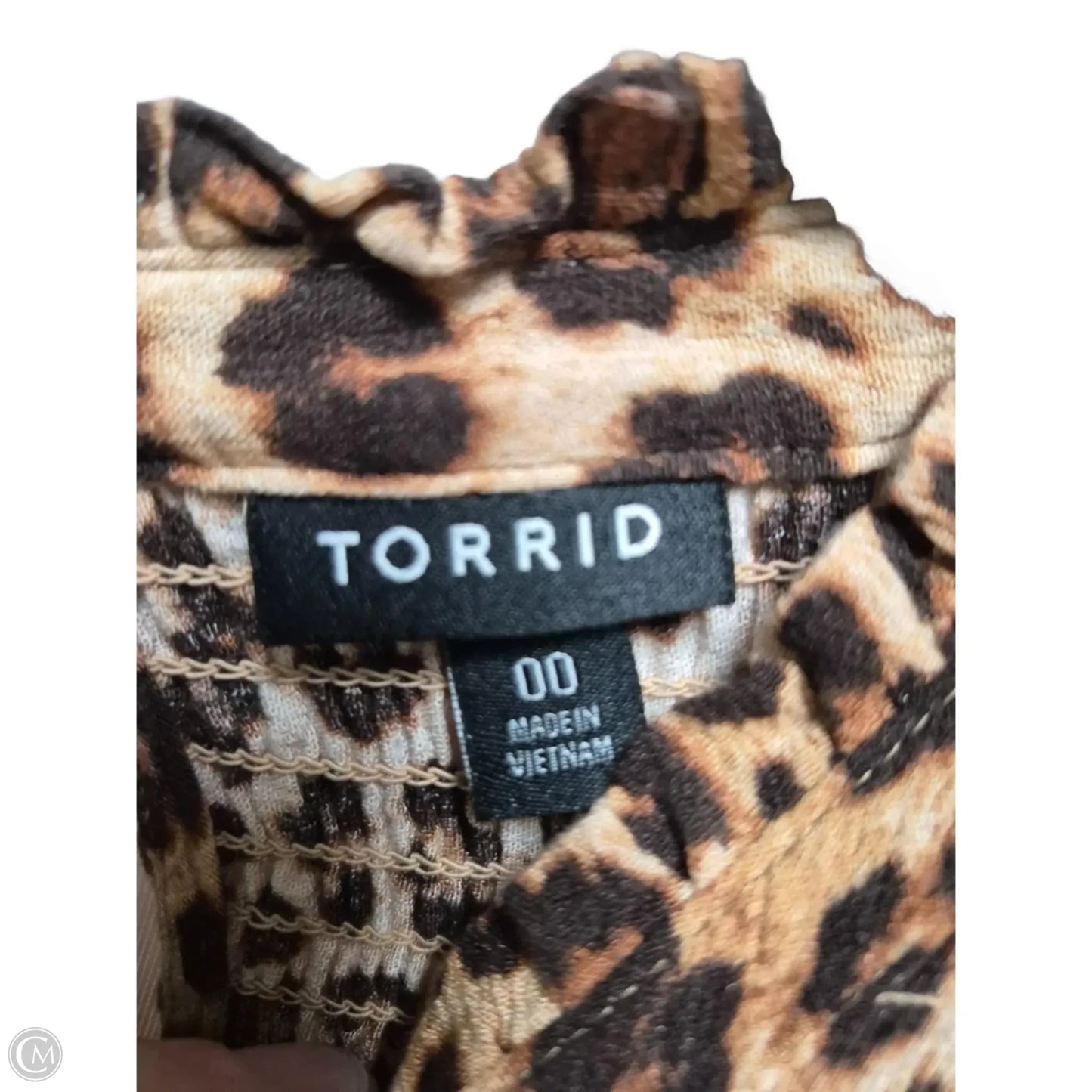 Blouse Short Sleeve By Torrid In Animal Print, Size: M