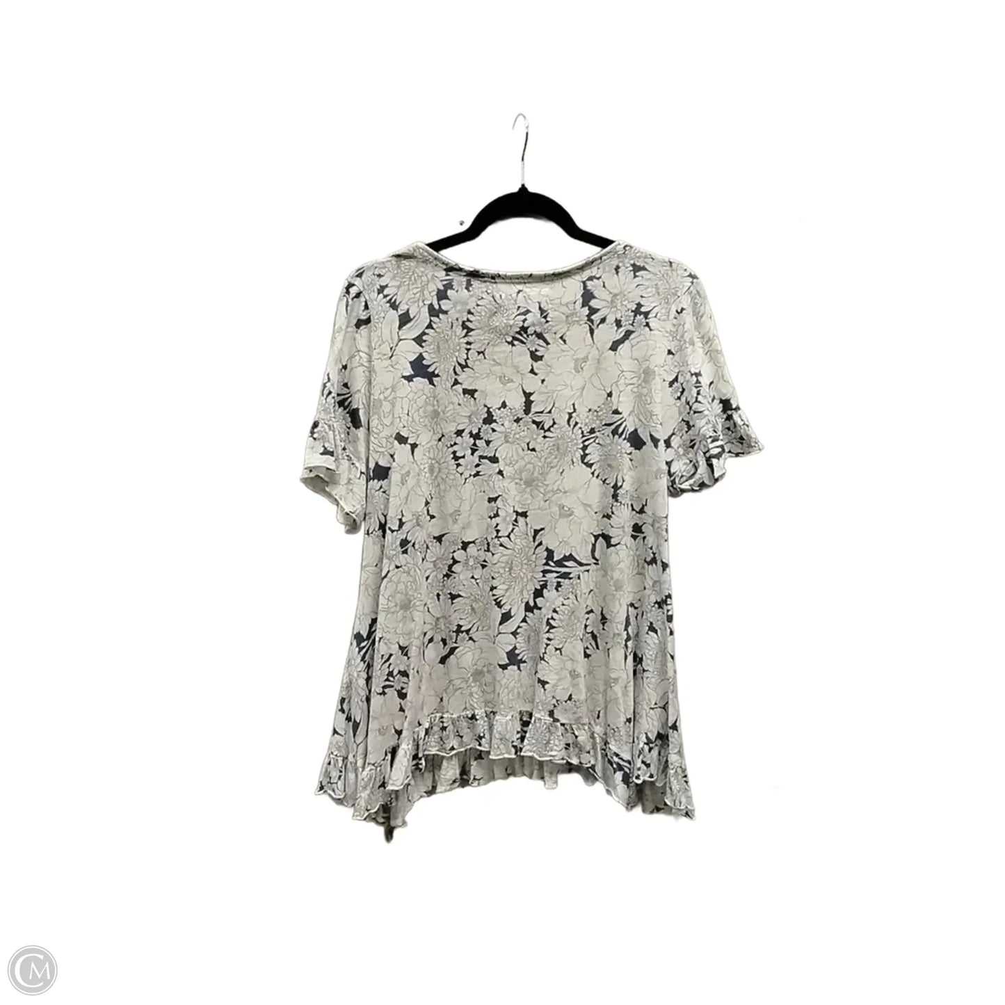 Top Short Sleeve By Cupio In Floral Print, Size: L