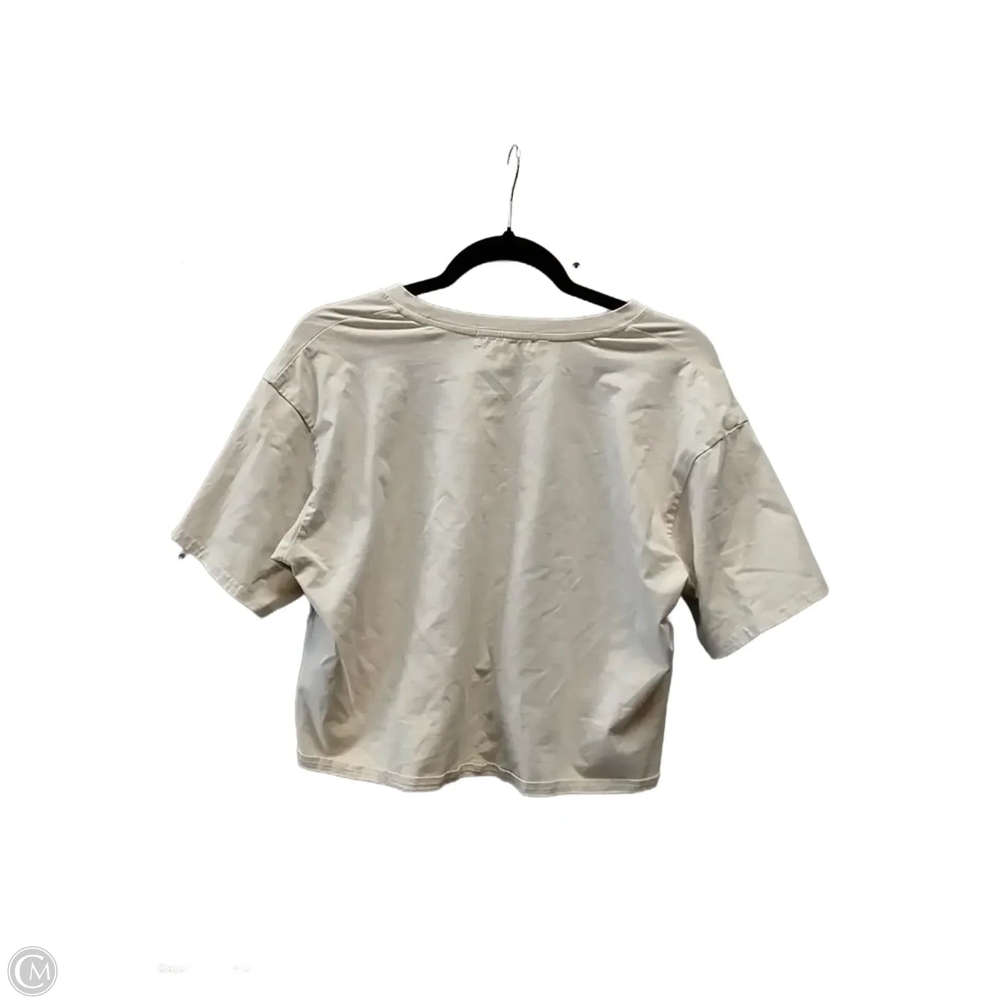 Top Short Sleeve By Mod In Cream, Size: L