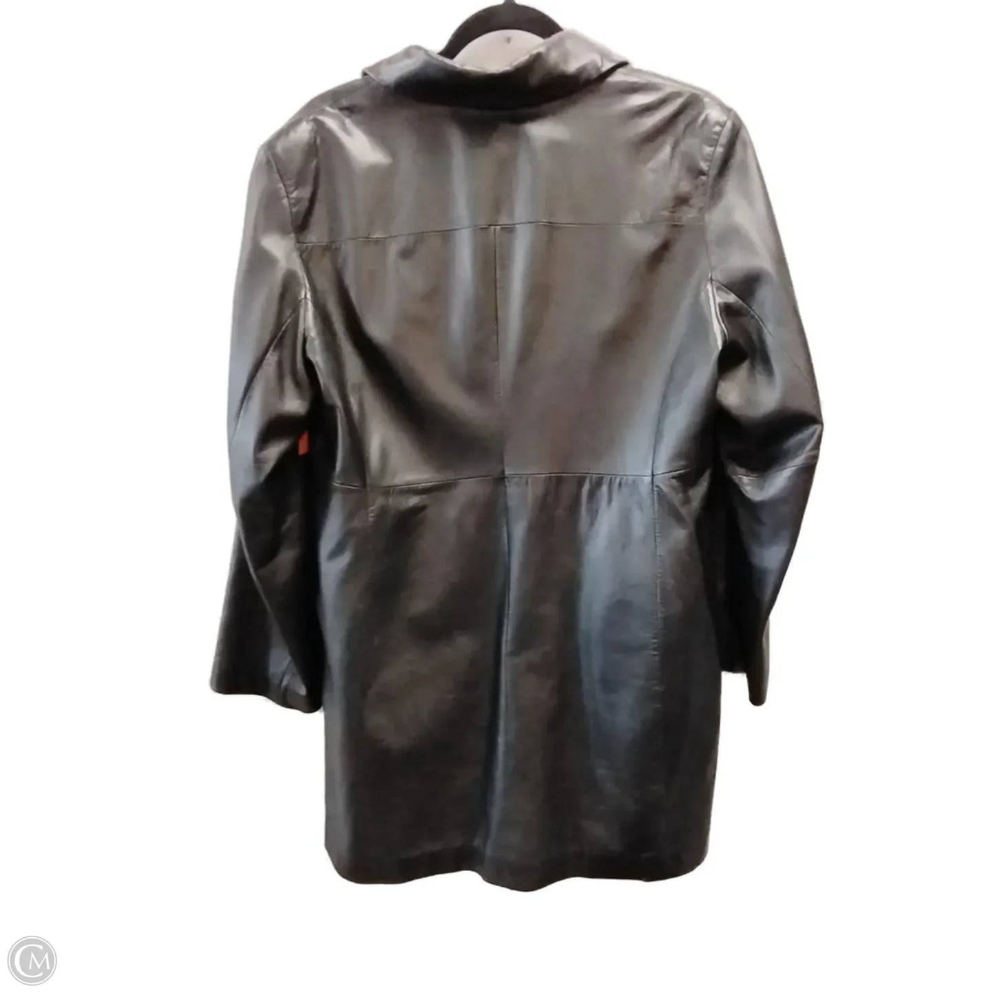 Jacket Leather By Mossimo In Black, Size: L
