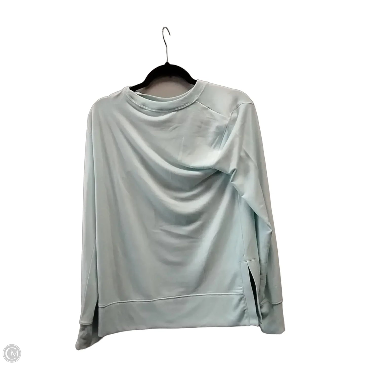 Athletic Top Long Sleeve Collar By Jockey In Blue, Size: M