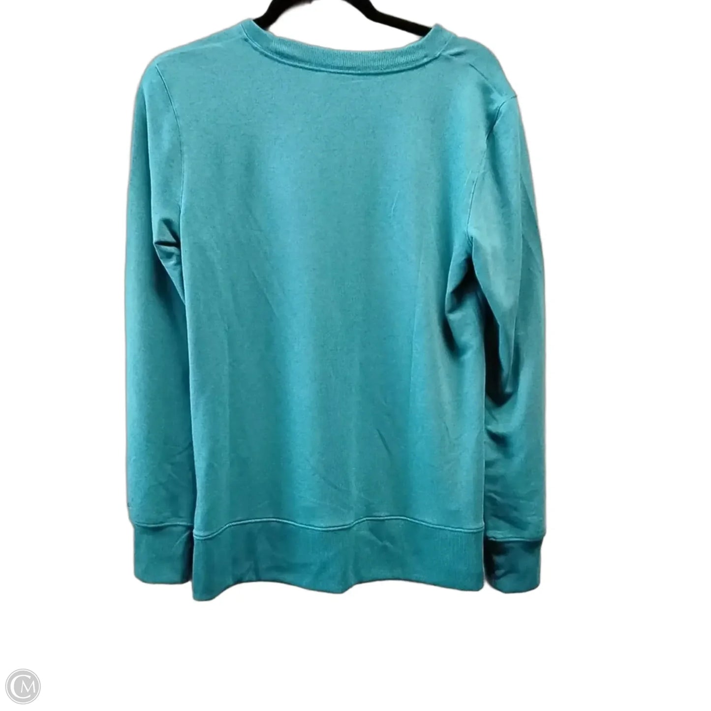 Athletic Top Long Sleeve Collar By Jockey In Blue, Size: M