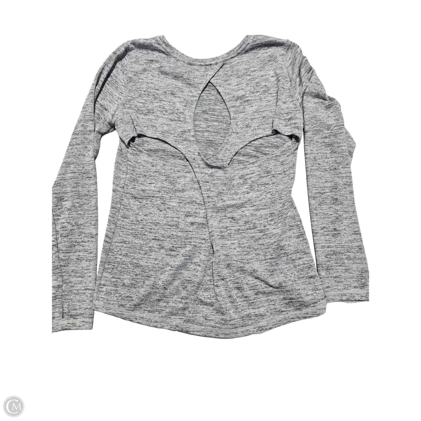 Top Long Sleeve By 90 Degrees By Reflex In Grey, Size: L