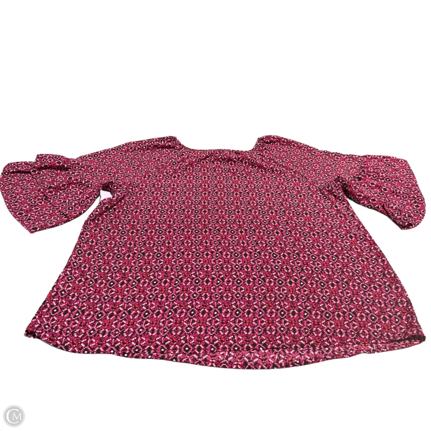 Top Short Sleeve By Roz And Ali In Pink, Size: 2x