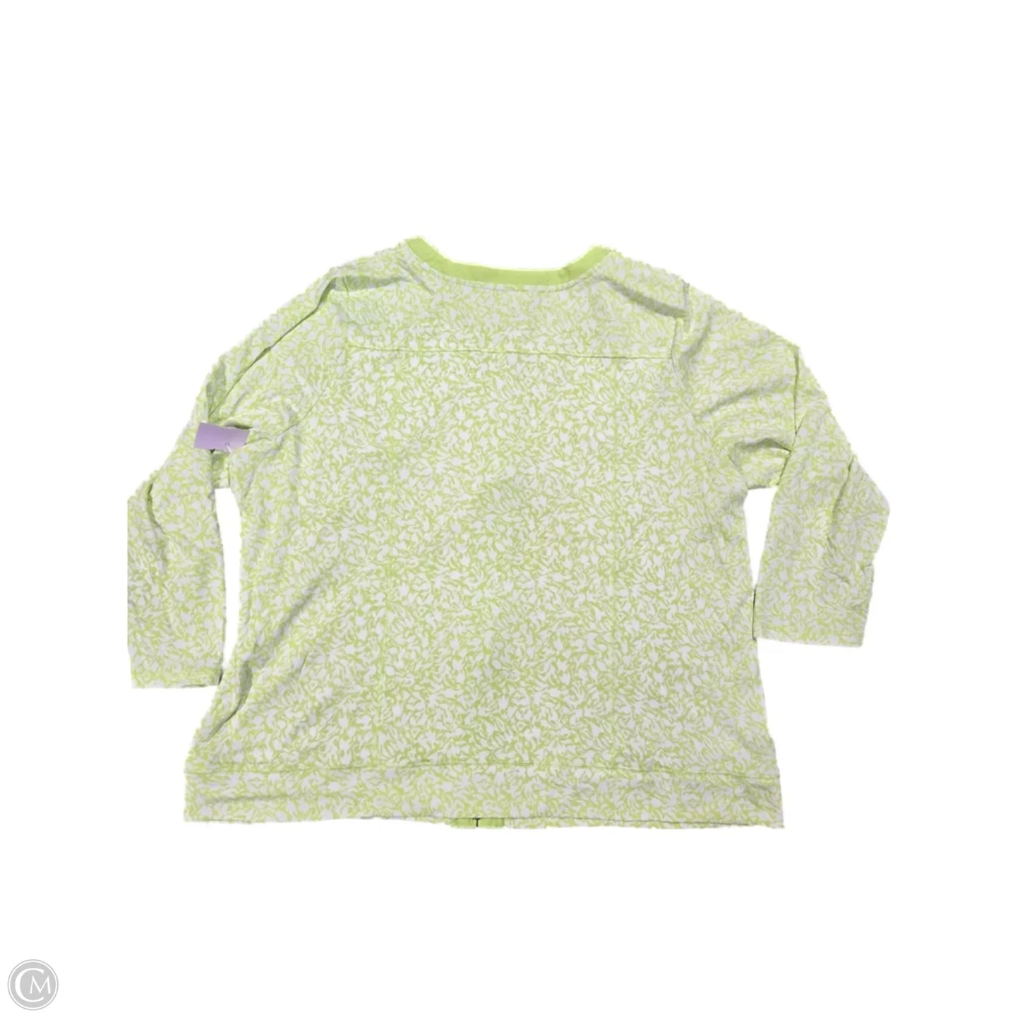 Top Long Sleeve By Cj Banks In Green, Size: 3x