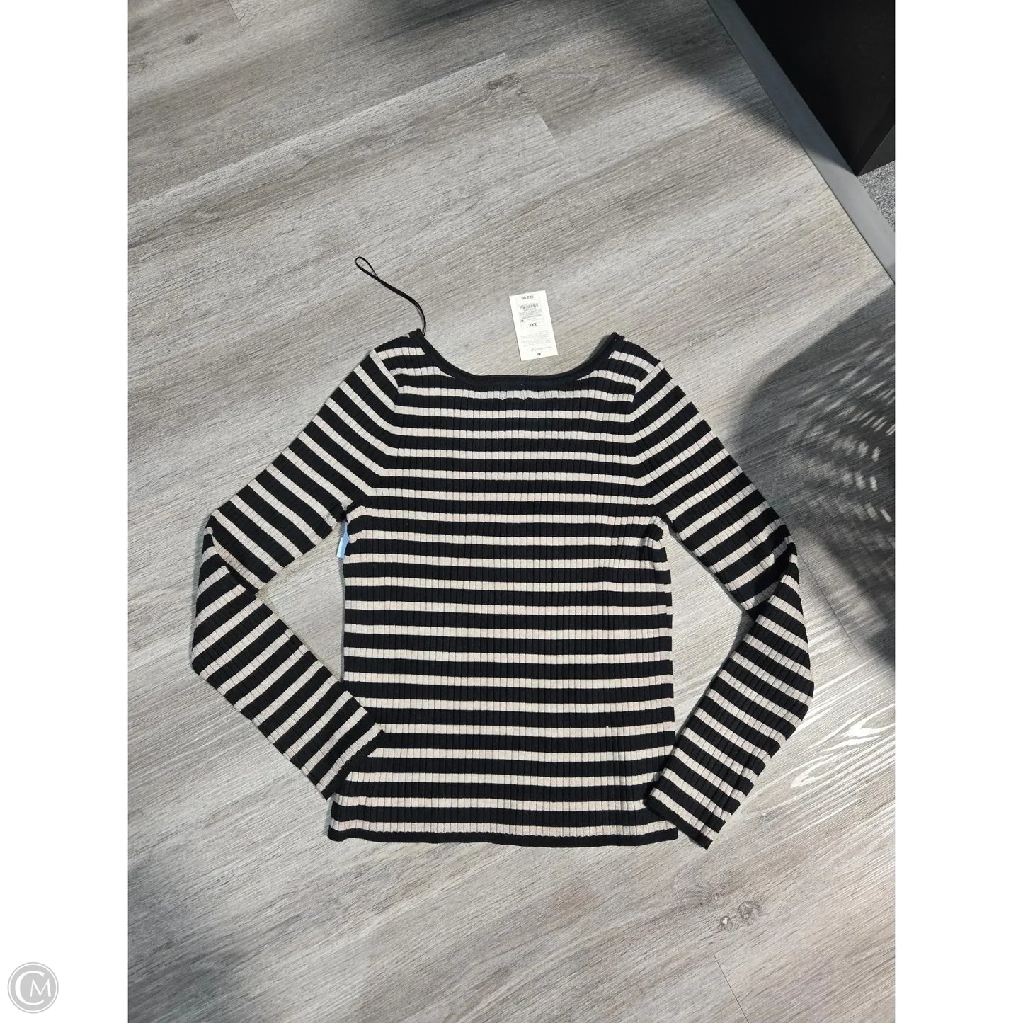 Top Long Sleeve By A New Day In Striped Pattern, Size: Xxl