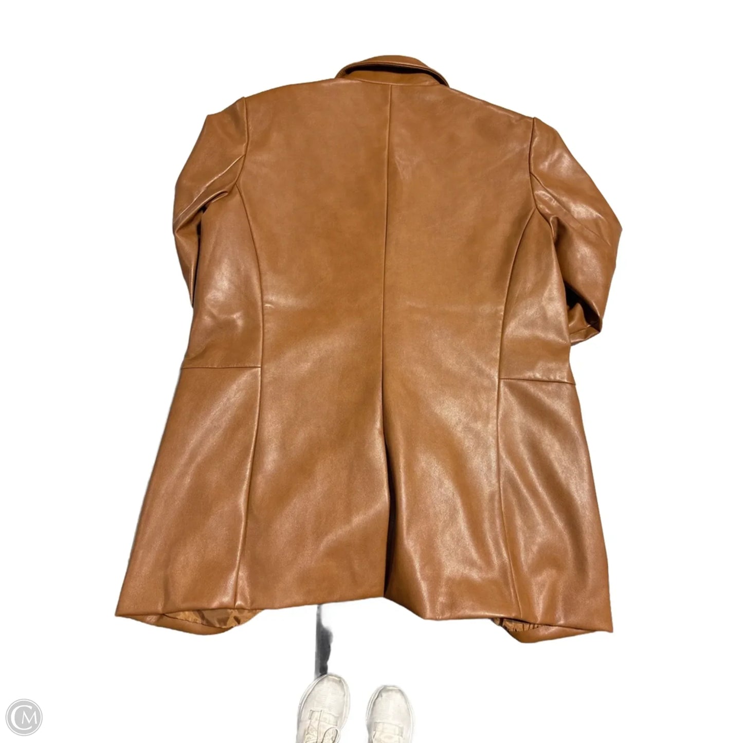 Jacket Leather By Tribal In Brown, Size: M