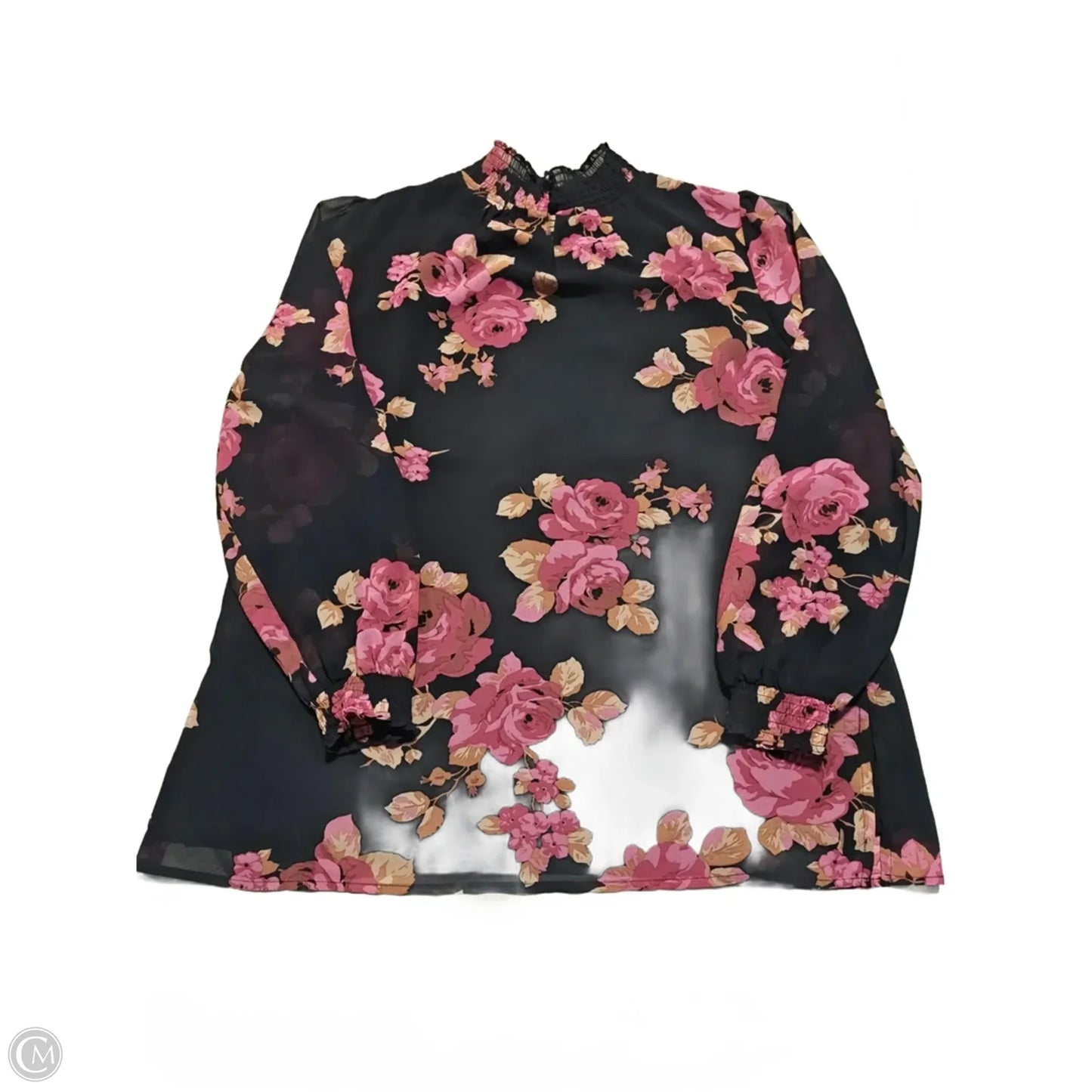 Top Long Sleeve By Tribal In Floral Print, Size: M