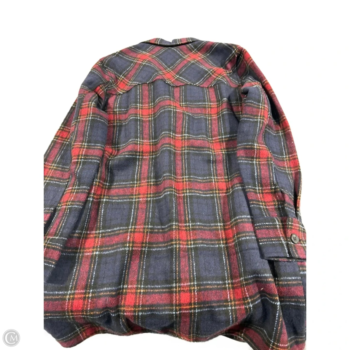 Coat Peacoat By Tribal In Plaid Pattern, Size: M