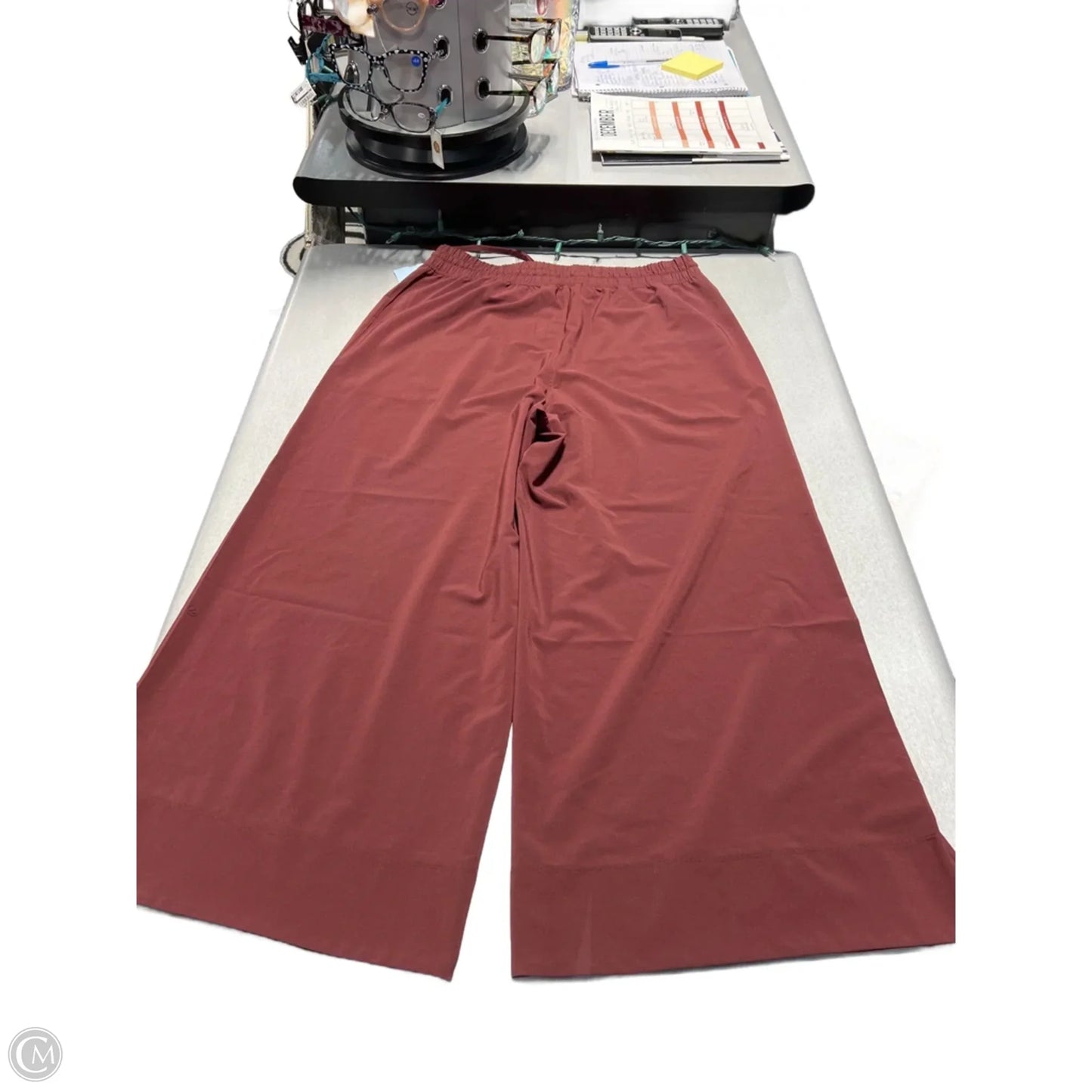Athletic Pants By Cme In Maroon, Size: L