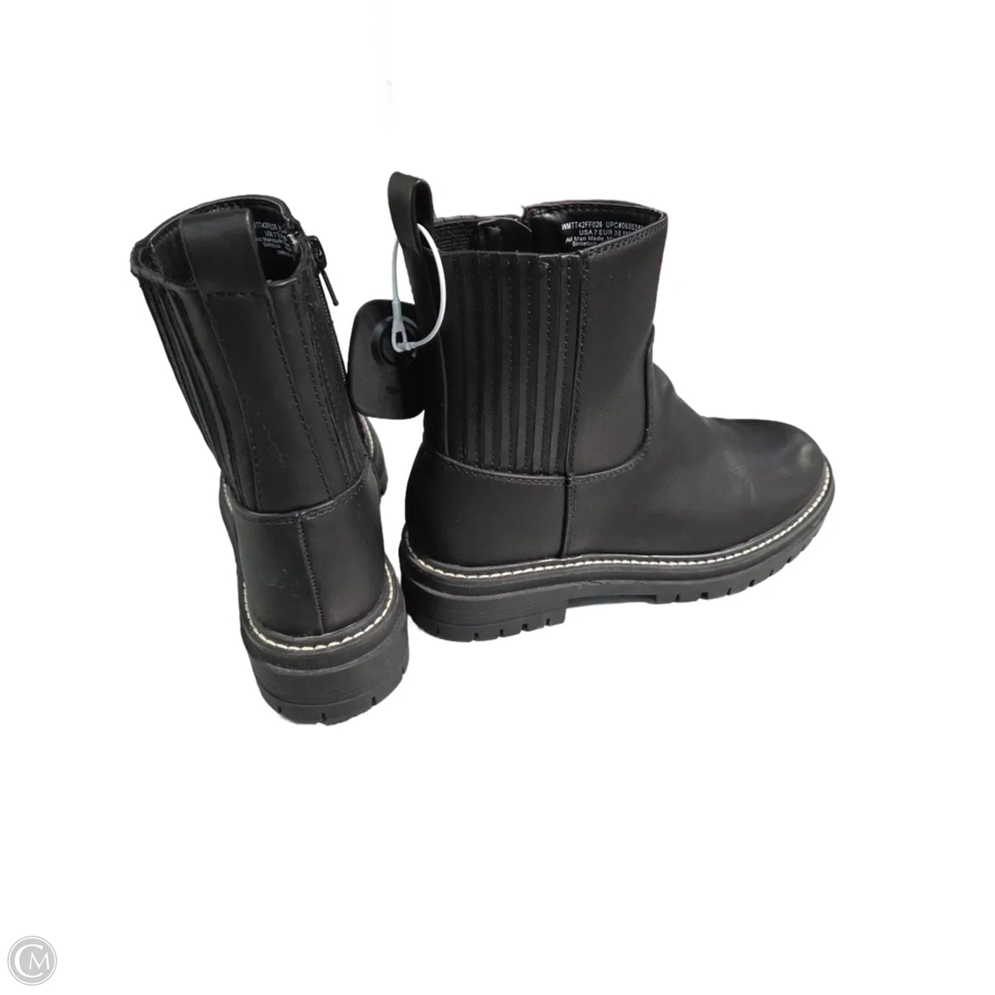 Boots Ankle Flats By Time And Tru In Black, Size: 7