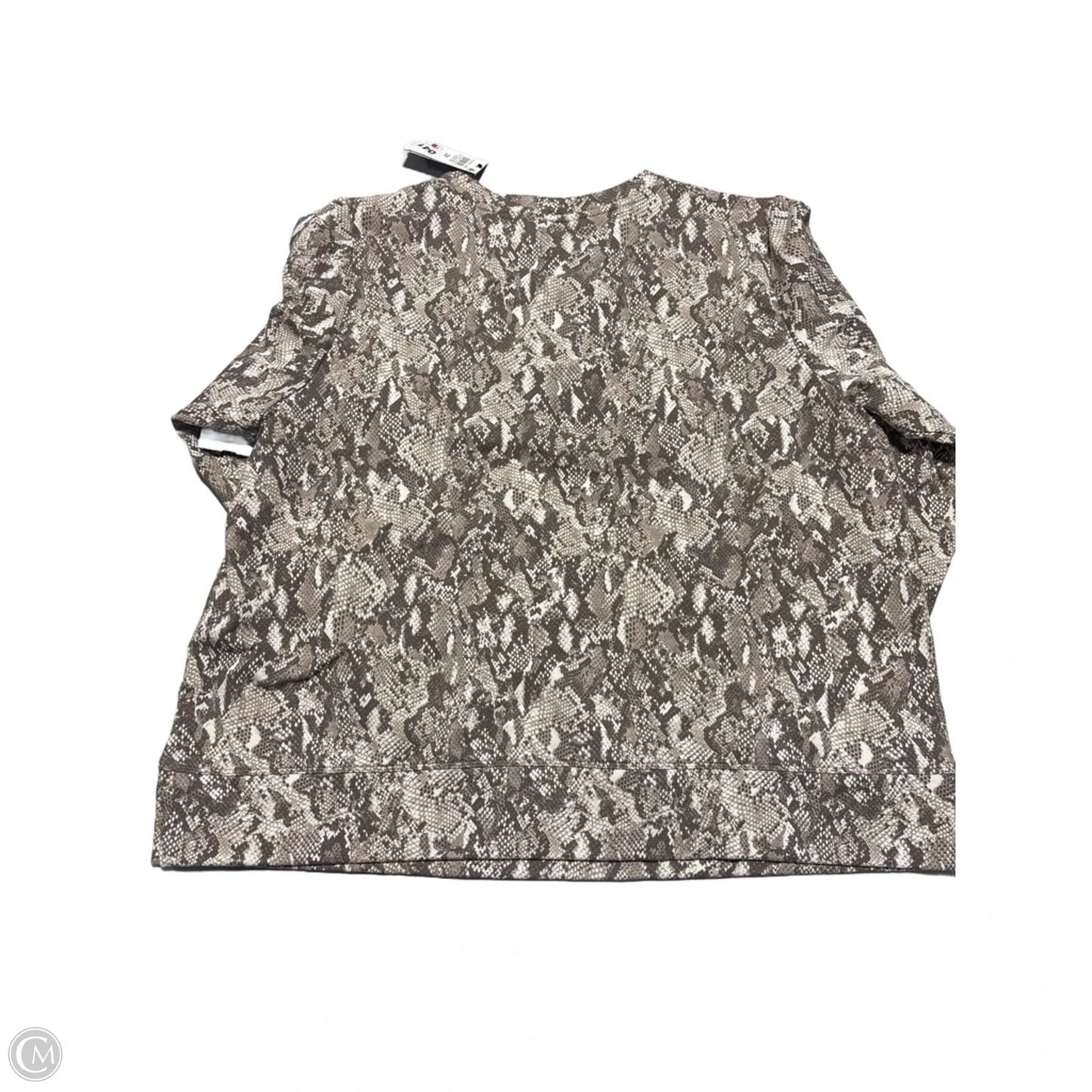 Top Long Sleeve By Ideology In Snakeskin Print, Size: 2x
