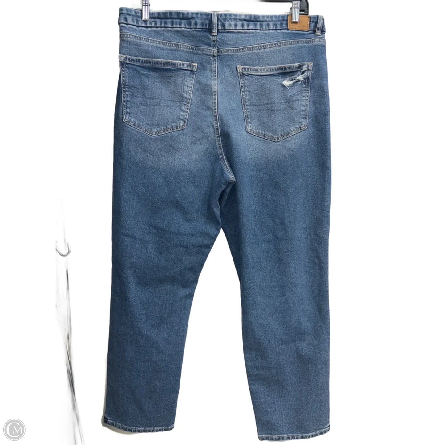 Jeans Straight By American Eagle In Blue Denim, Size: 18