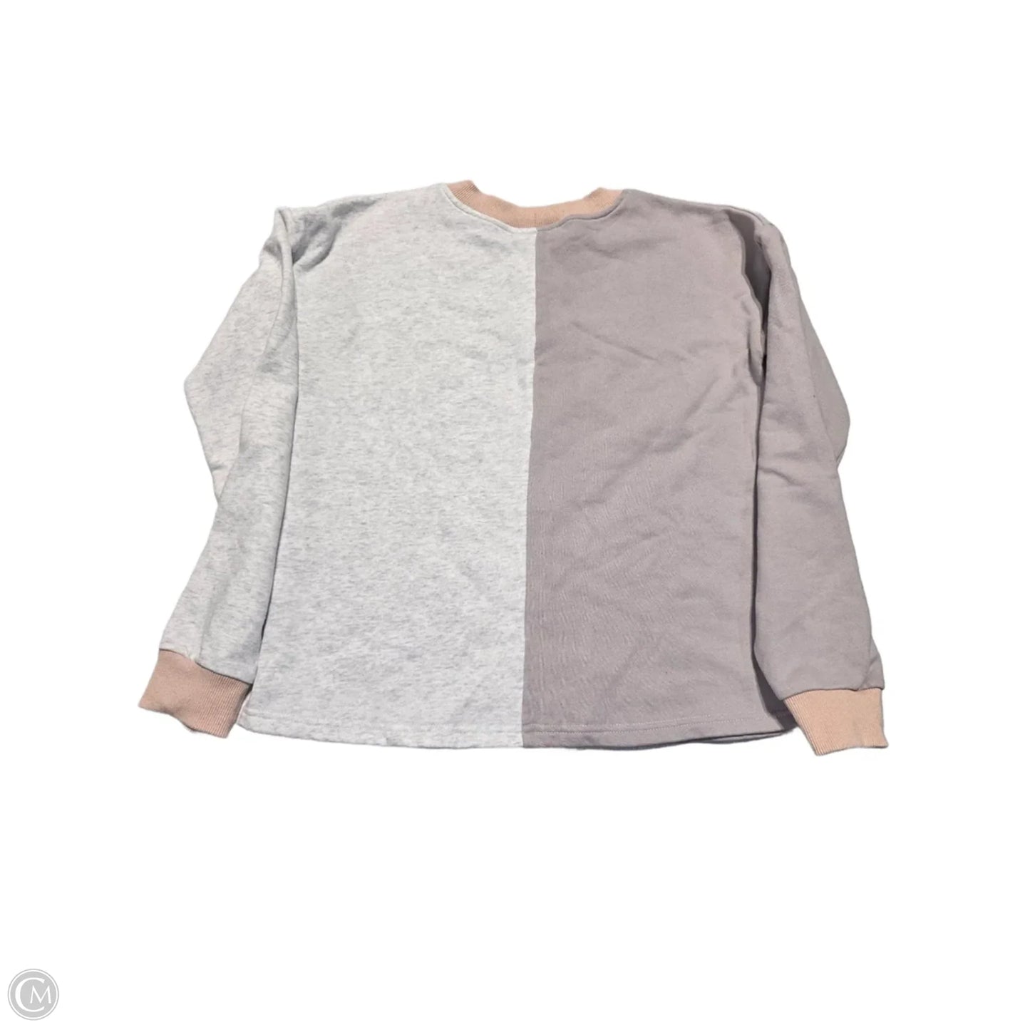 Top Long Sleeve By Hem & Thread In Grey & Purple, Size: S
