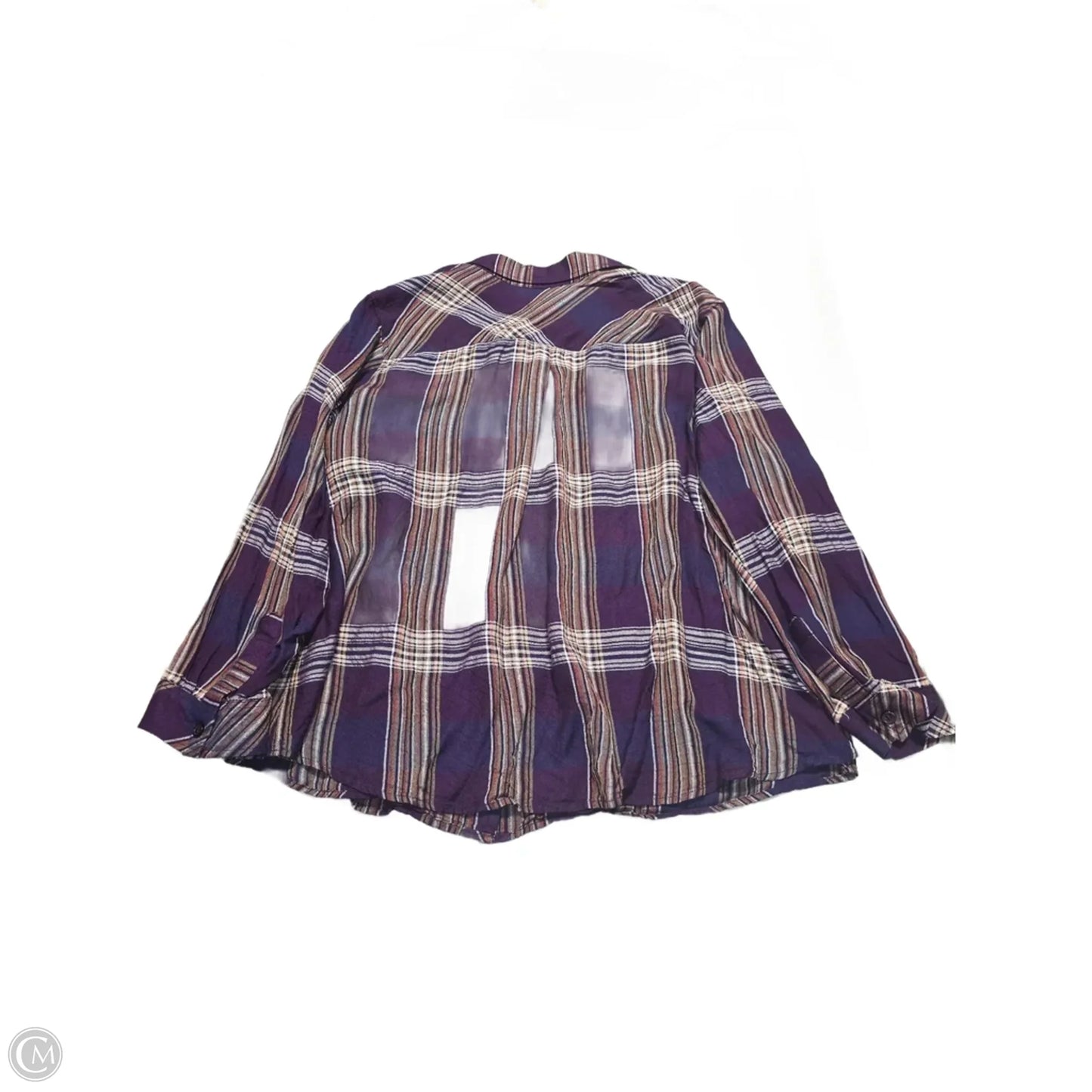 Top Long Sleeve By Cj Banks In Purple, Size: 2x