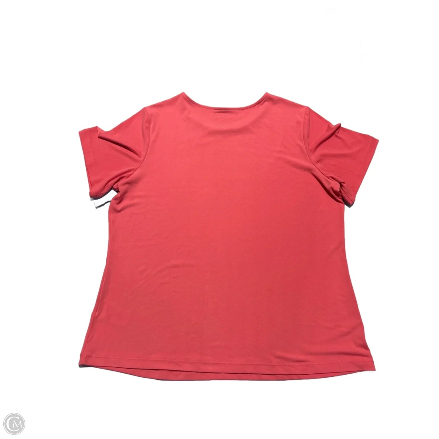 Top Short Sleeve By Susan Graver In Coral, Size: L
