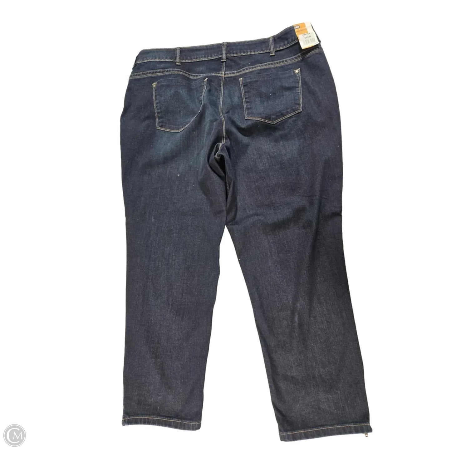 Jeans Cropped By Lee In Blue Denim, Size: 24