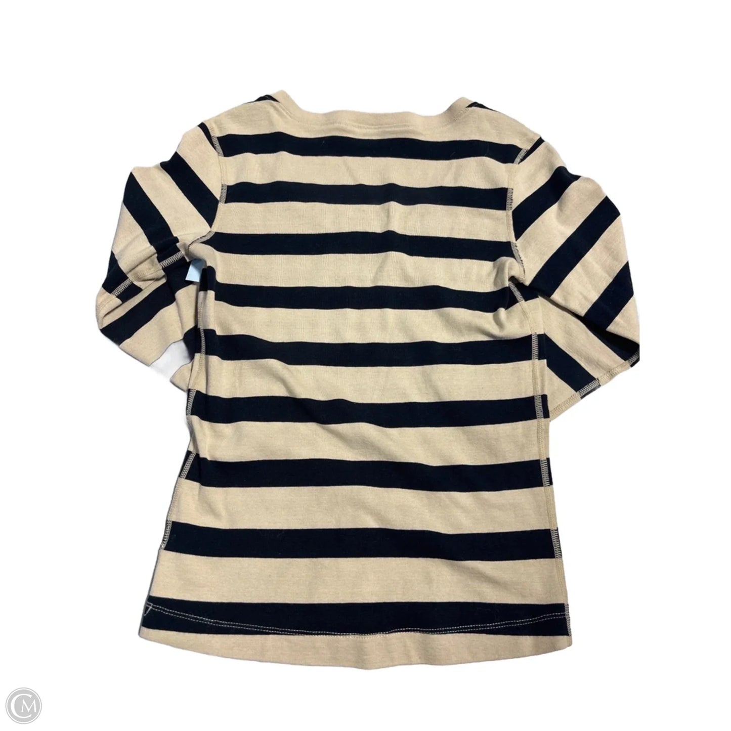 Top Long Sleeve By Nine West In Black & Cream, Size: Xs