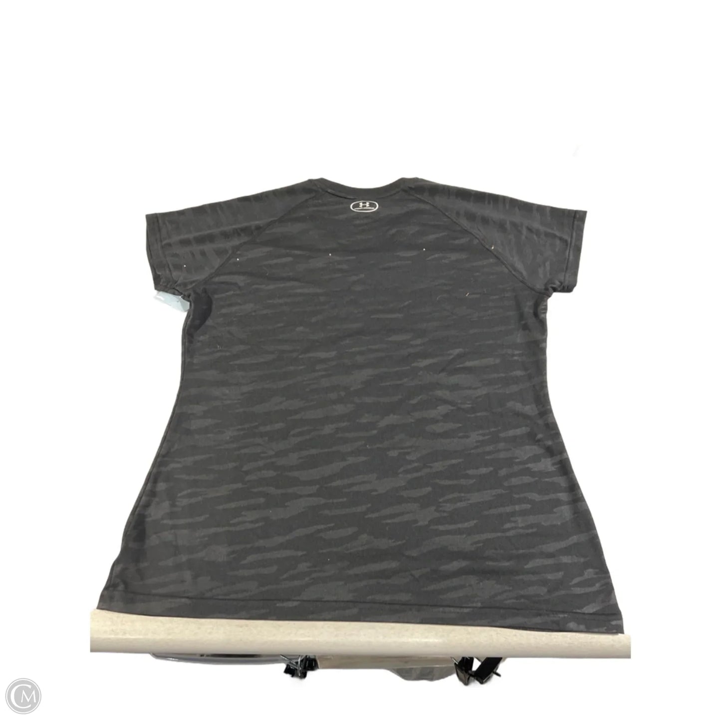 Athletic Top Short Sleeve By Under Armour In Black, Size: L