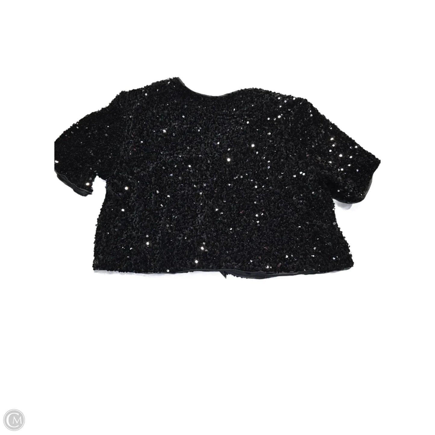 Top Short Sleeve By H&m In Black, Size: L