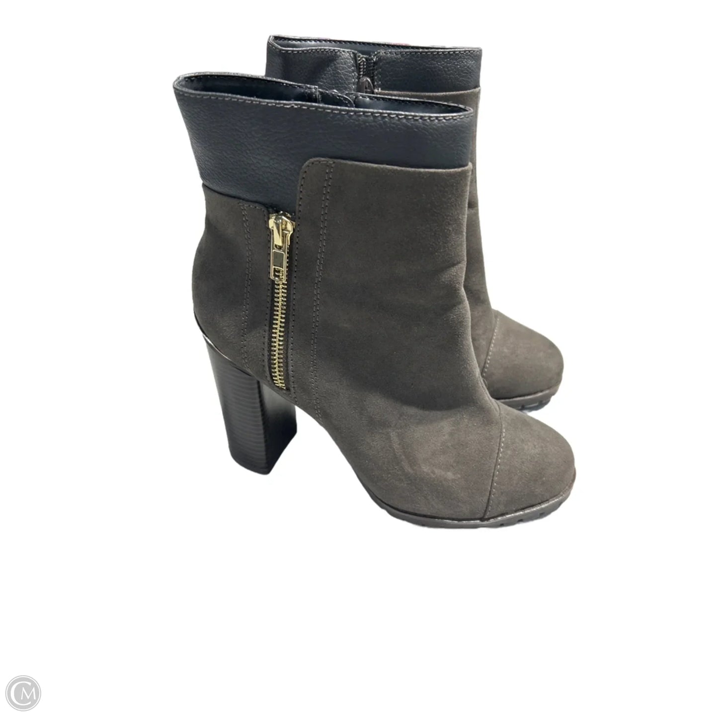 Boots Ankle Heels By Juicy Couture In Grey, Size: 7.5