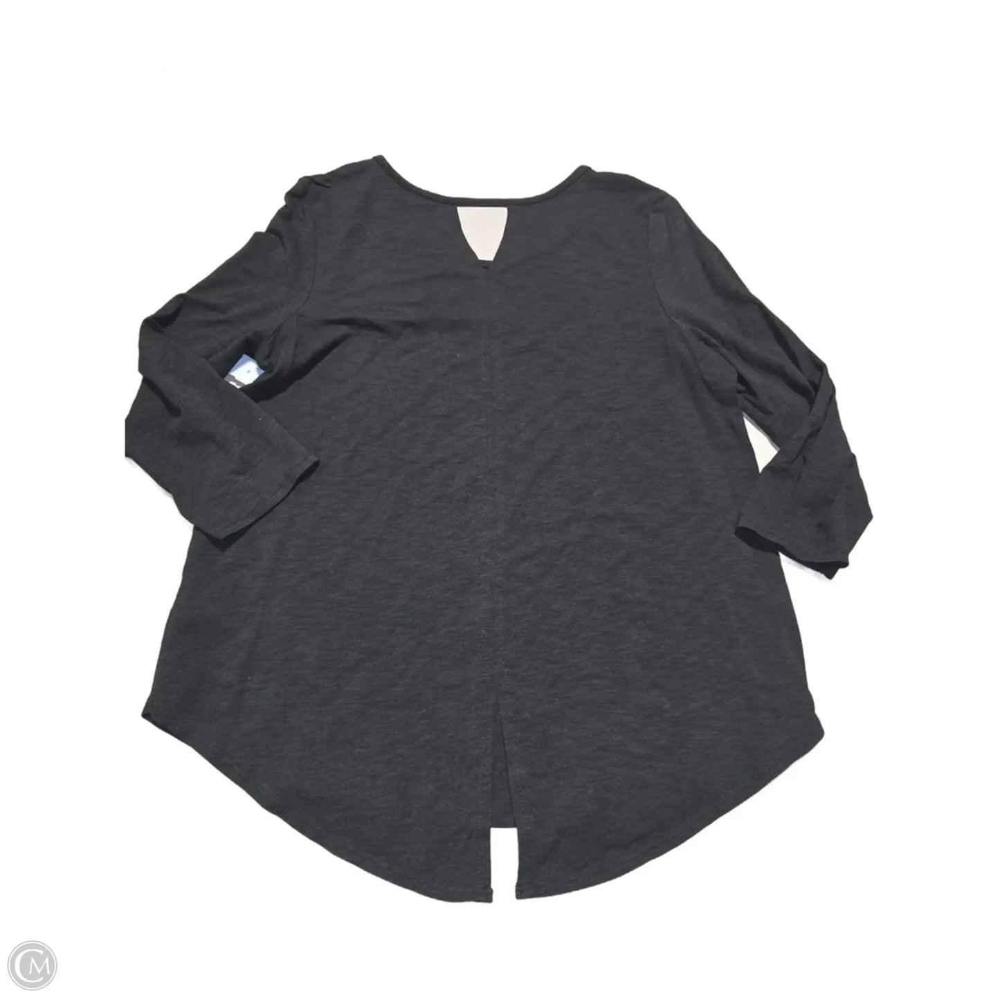 Top 3/4 Sleeve By Max Studio In Black, Size: M