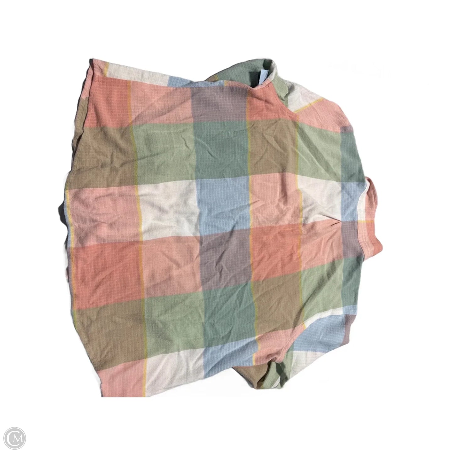 Top Long Sleeve By Maurices In Plaid Pattern, Size: Xxl