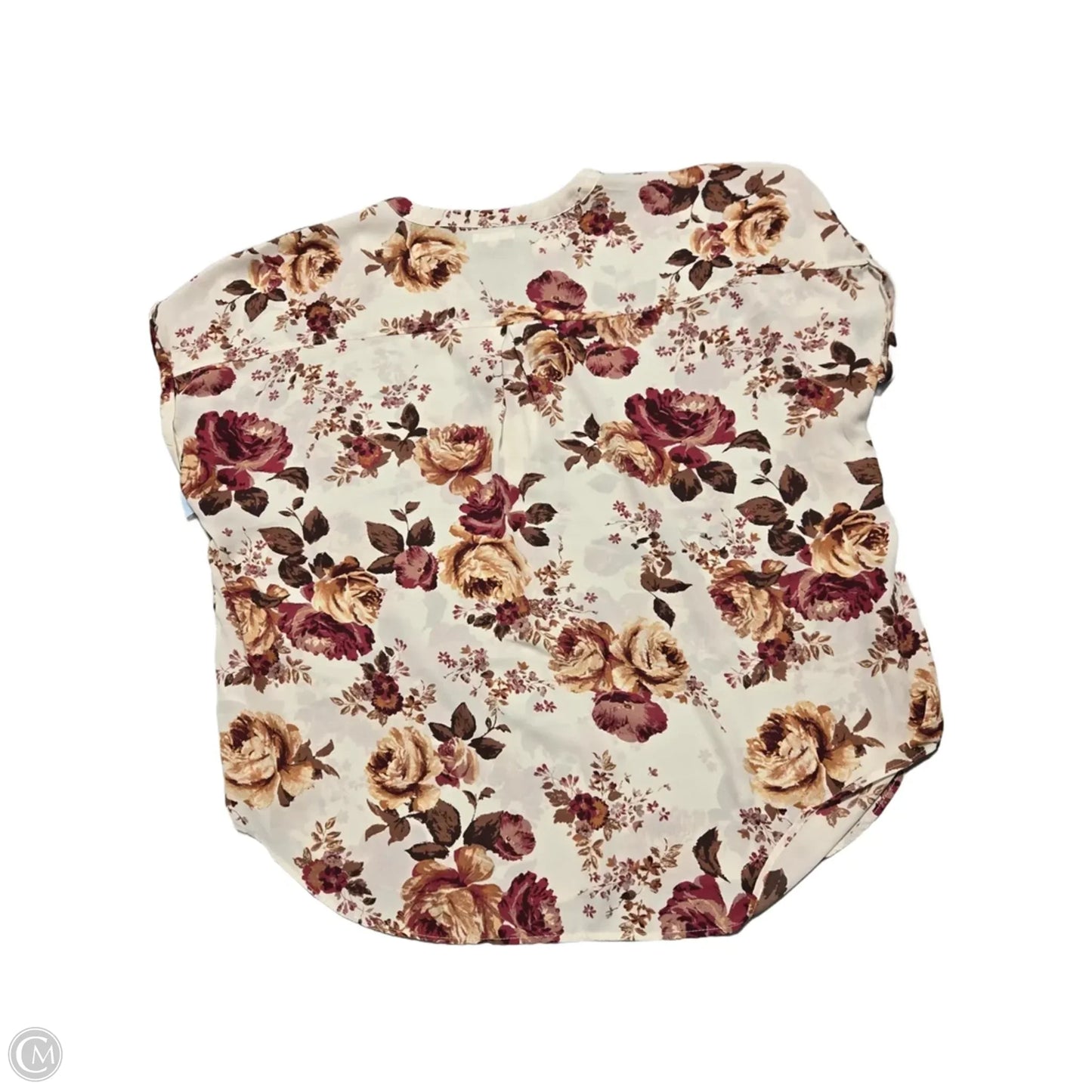 Top Short Sleeve By Maurices In Floral Print, Size: Xxl