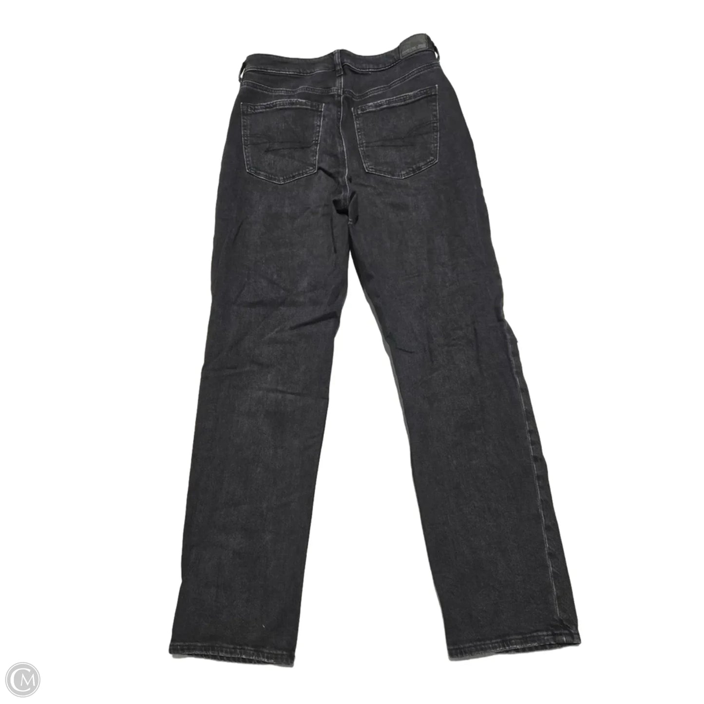 Jeans Straight By American Eagle In Black, Size: 8