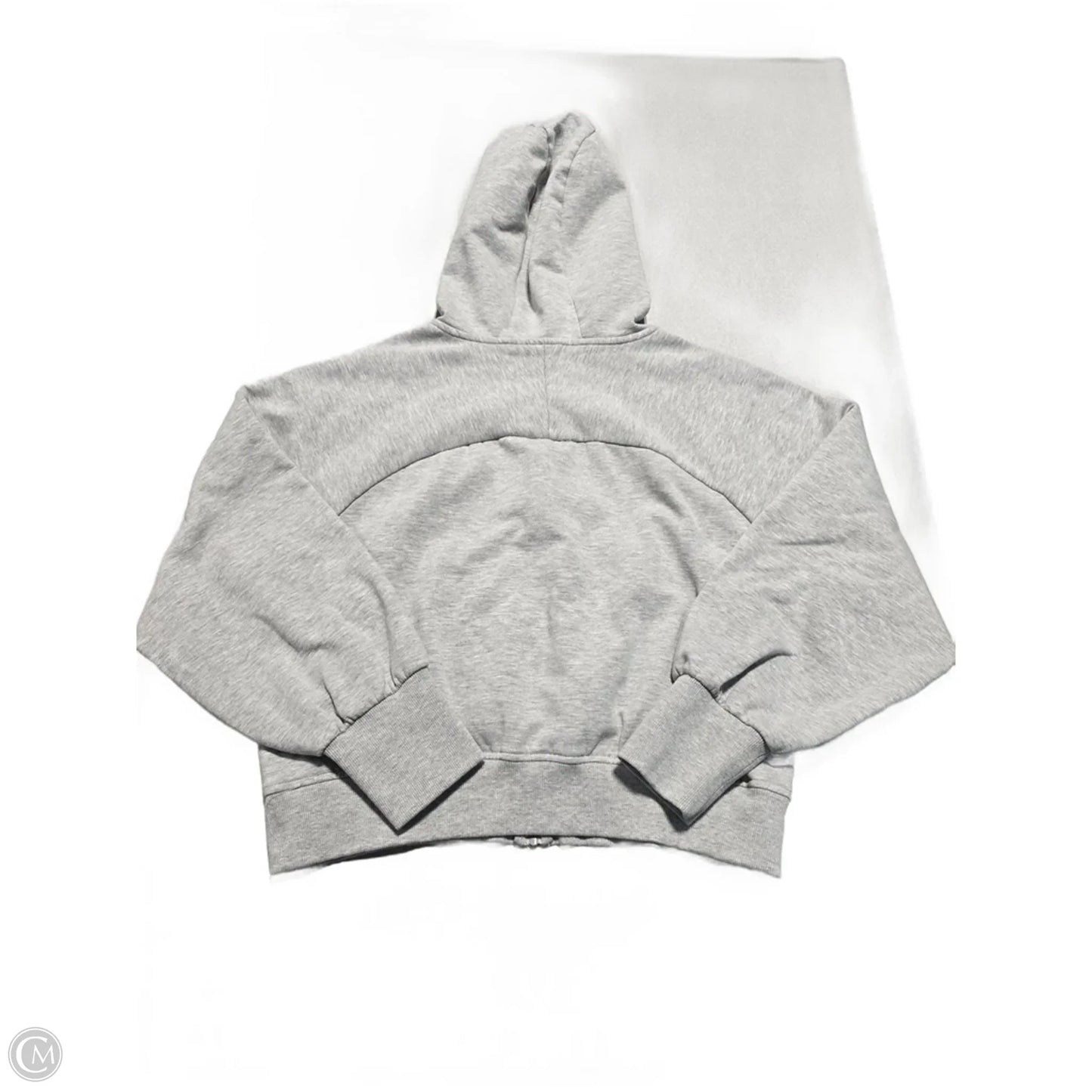 Athletic Sweatshirt Hoodie By Asics In Grey, Size: L