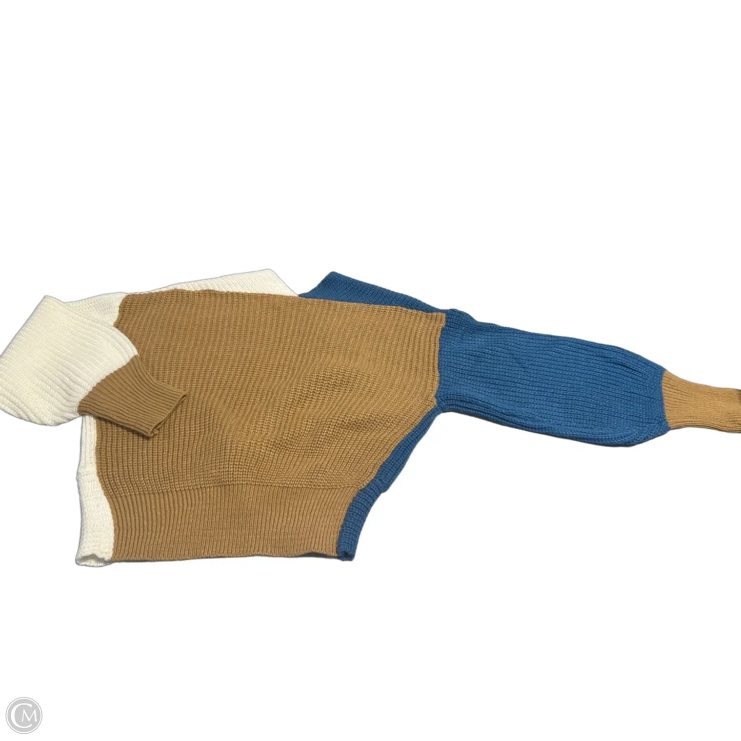 Sweater By Zaful In Blue & Tan, Size: S