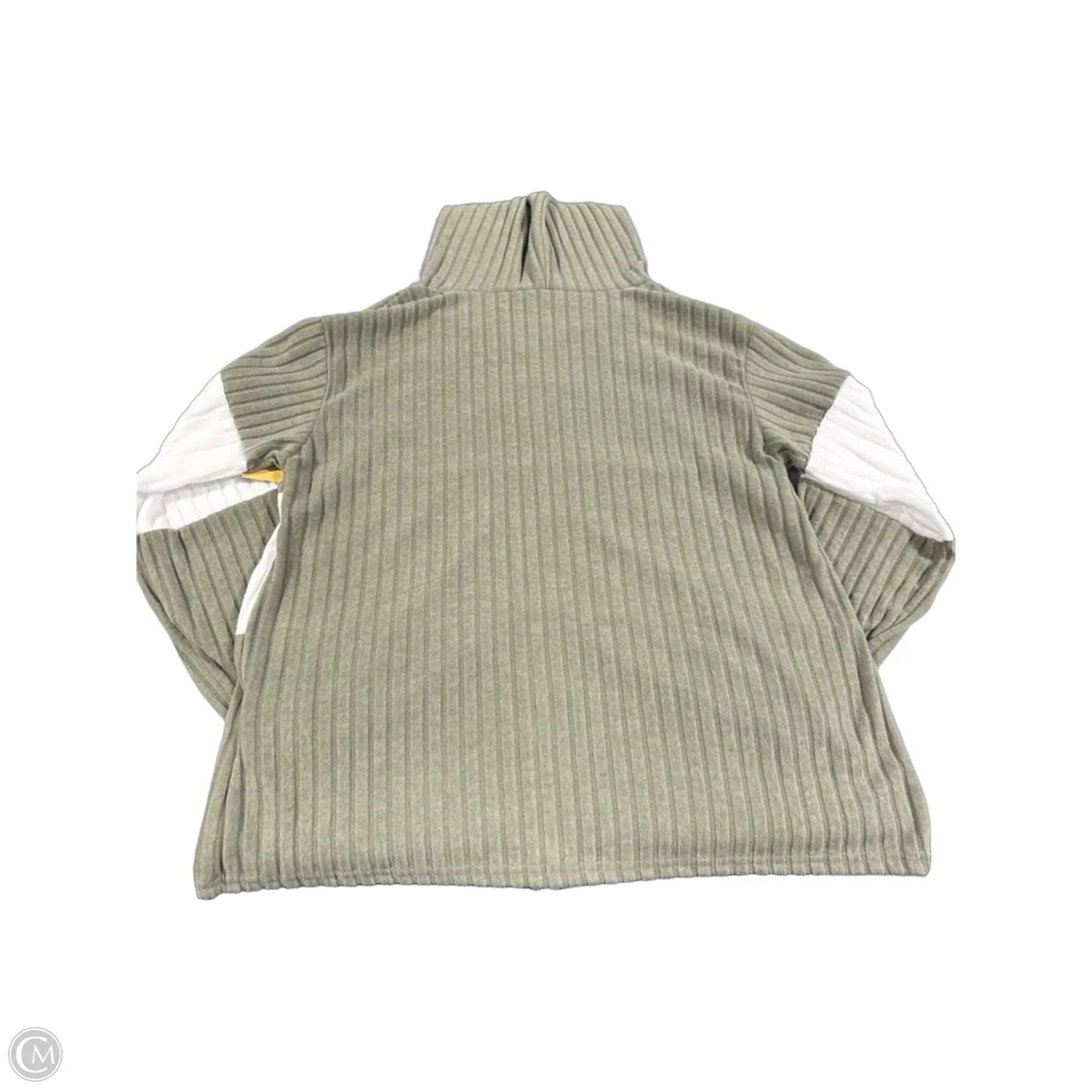 Top Long Sleeve By Shein In Green & White, Size: L