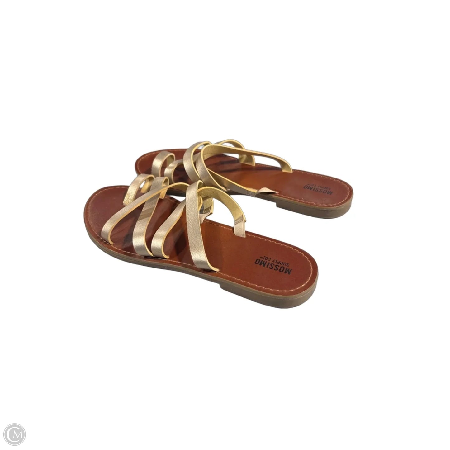 Sandals Flats By Mossimo In Gold, Size: 8