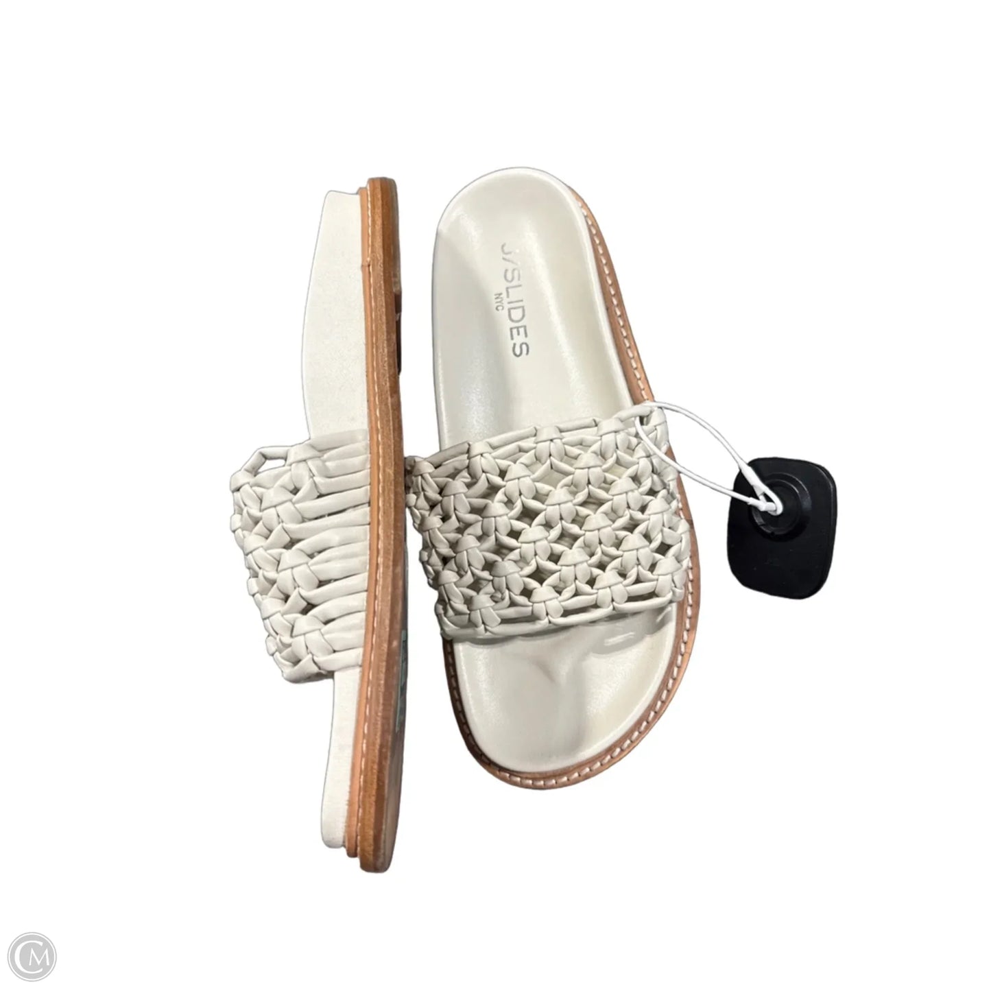 Sandals Flats By J Slides In White, Size: 6.5