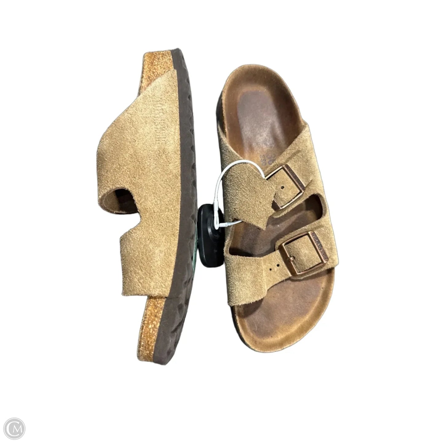Sandals Flats By Birkenstock In Tan, Size: 5