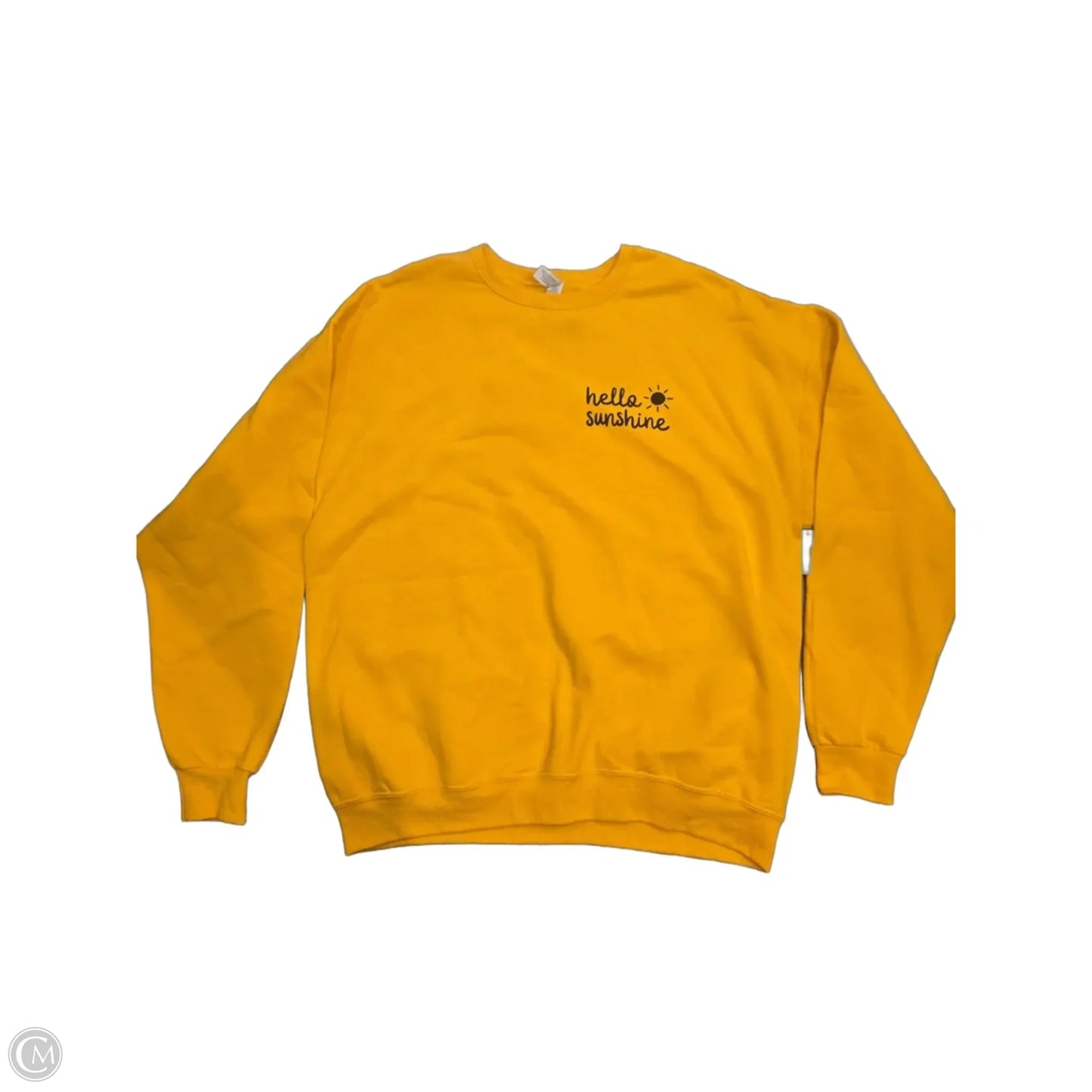 Sweatshirt Crewneck By Jerzees In Yellow, Size: Xl