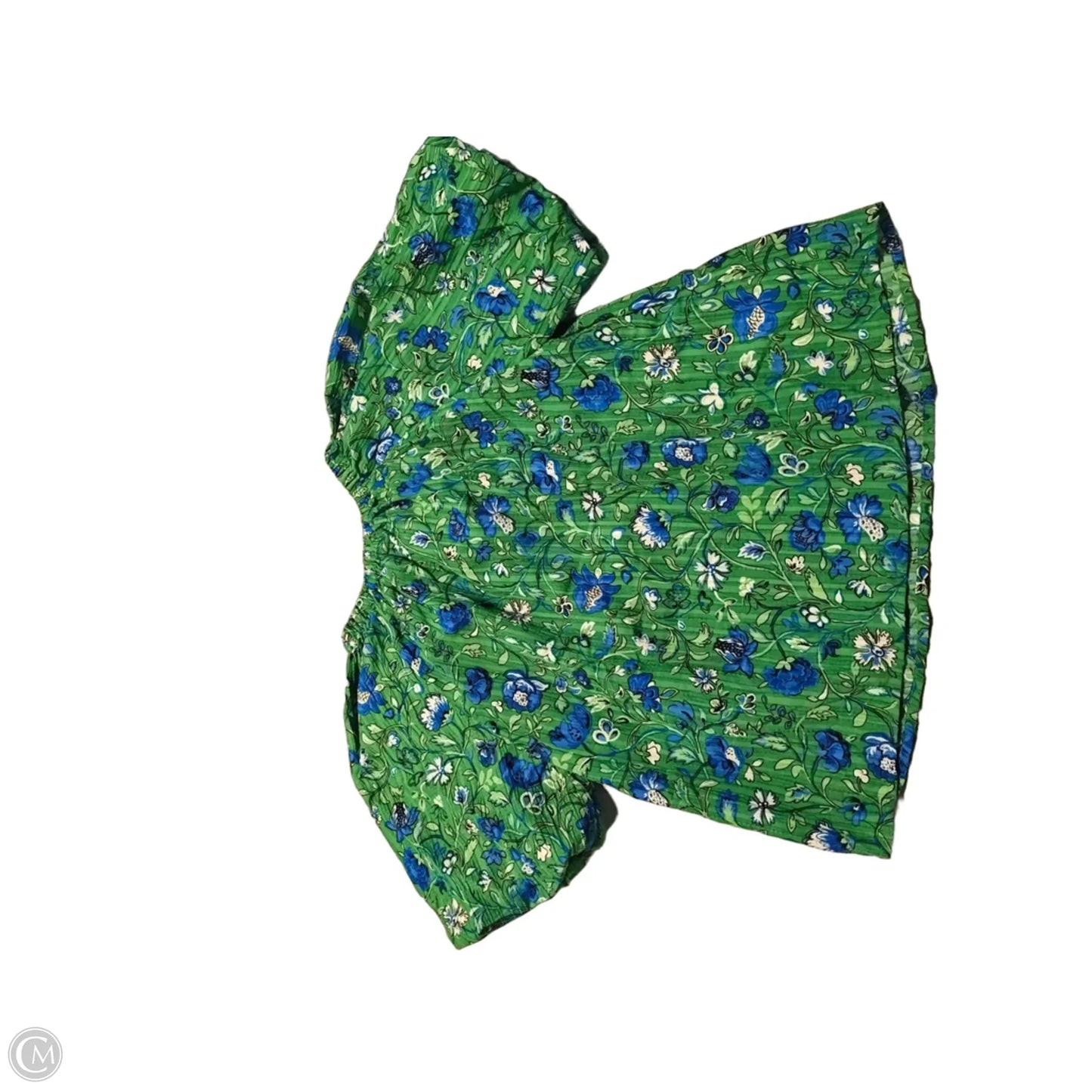Top Short Sleeve By Ann Taylor In Blue & Green, Size: Sp
