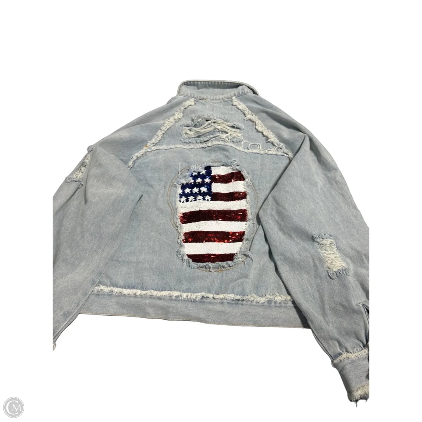 Jacket Denim By Pol In Blue Denim, Size: S