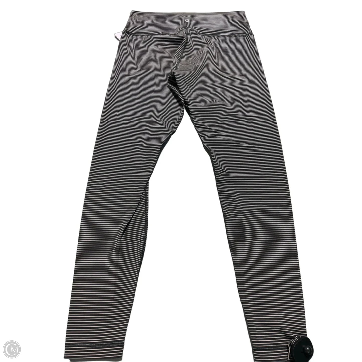 Athletic Leggings By Lululemon In Striped Pattern, Size: 12