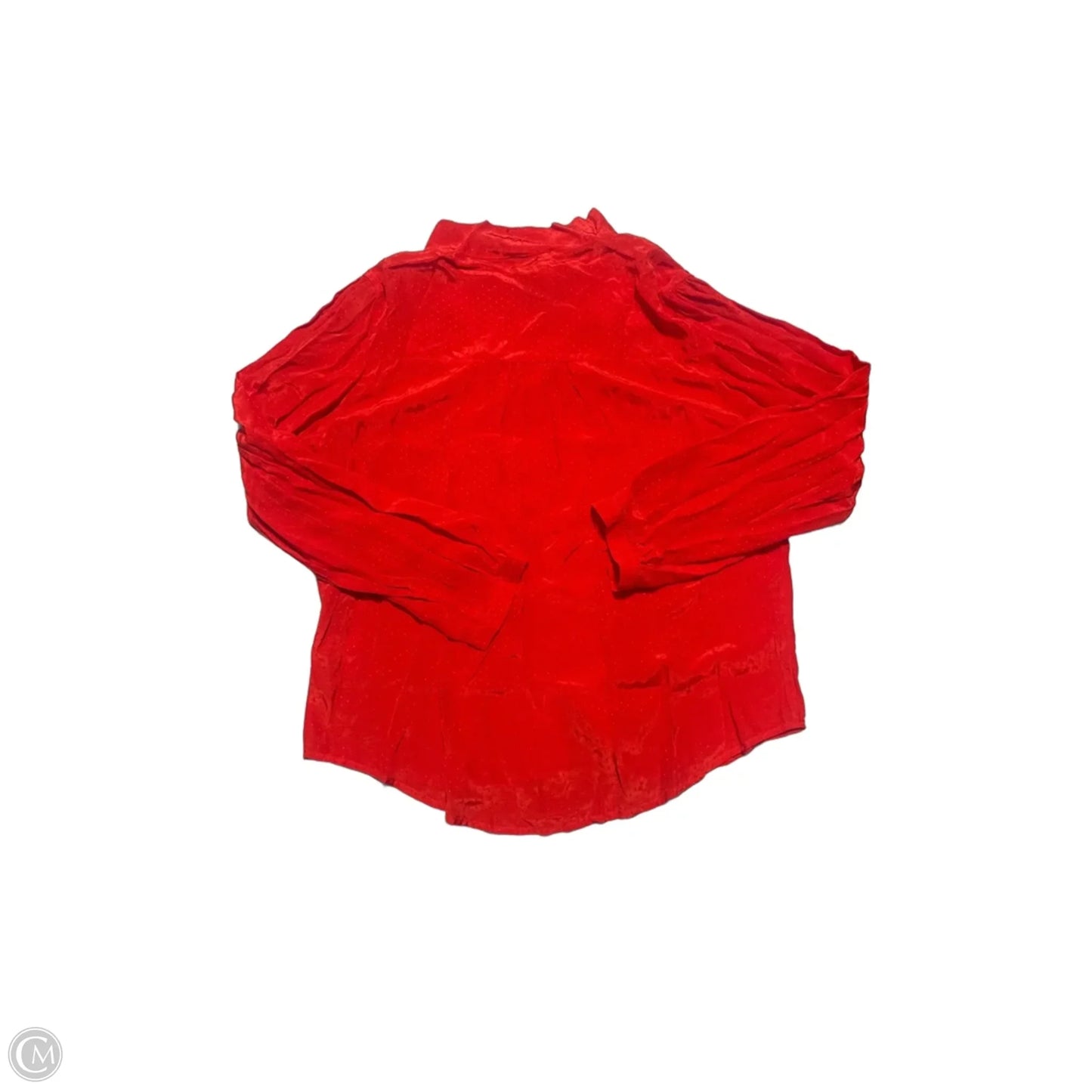 Top Long Sleeve By Cme In Red, Size: L