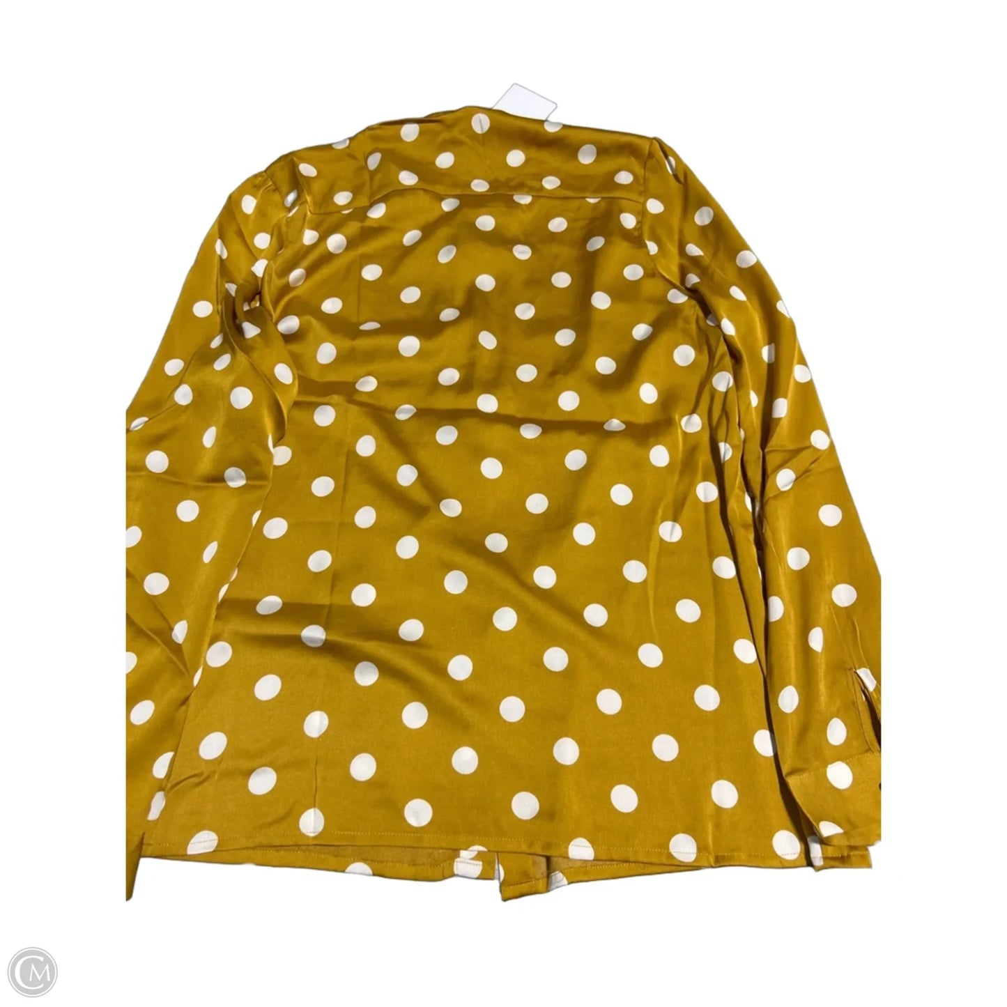 Top Long Sleeve By Cme In Yellow, Size: L