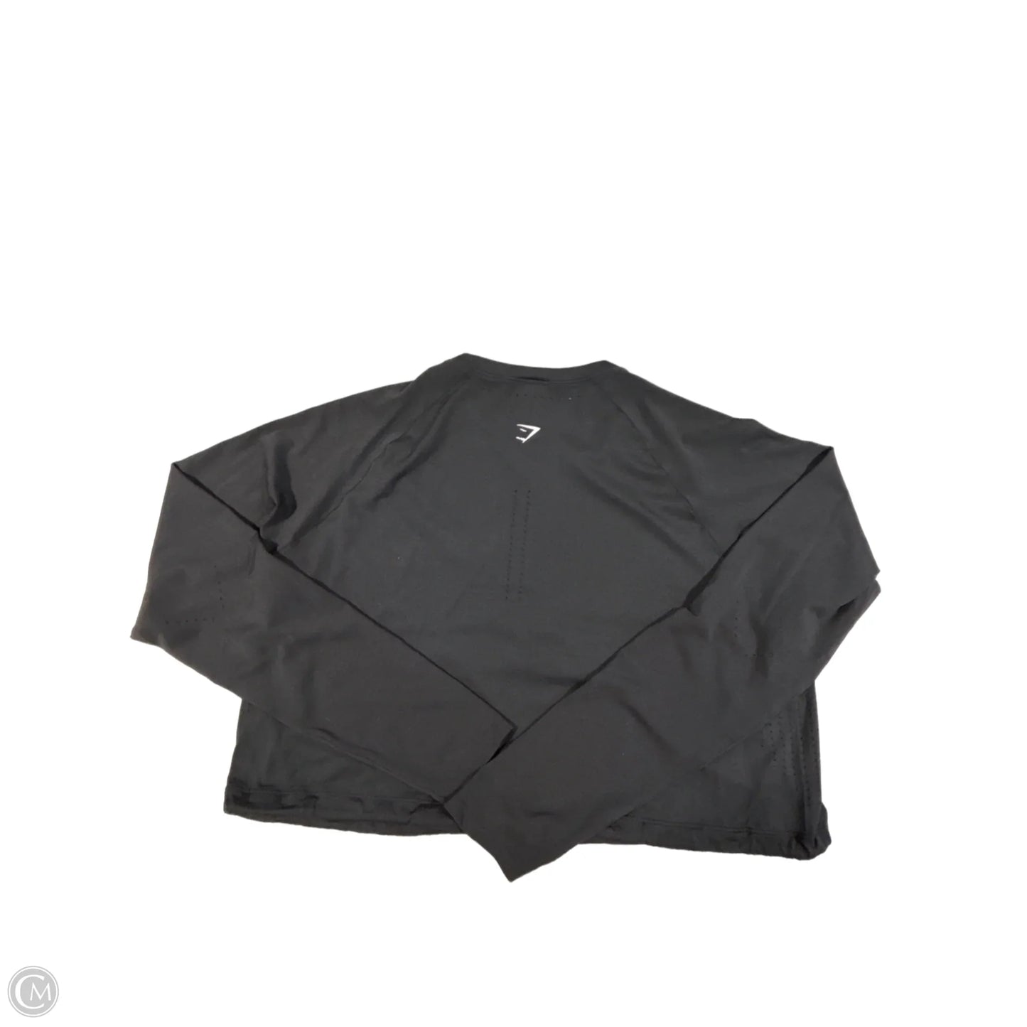Athletic Top Long Sleeve Collar By Gym Shark In Black, Size: Xl