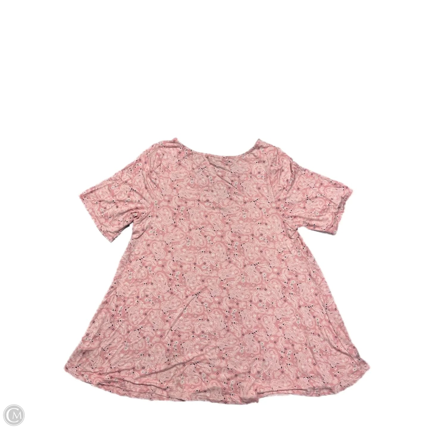 Top Short Sleeve By Lane Bryant In Pink, Size: Xl