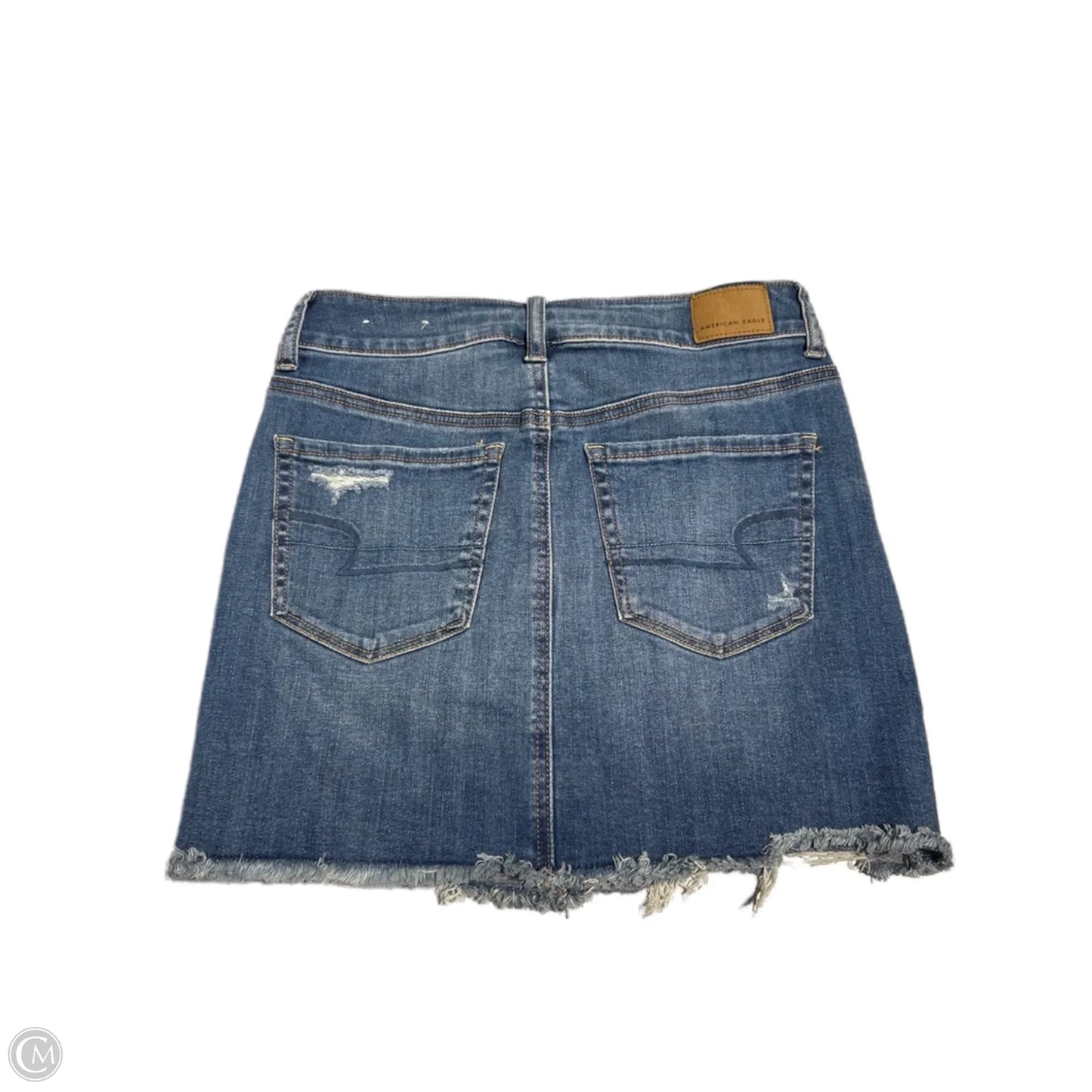 Skirt Mini & Short By American Eagle In Blue Denim, Size: 4