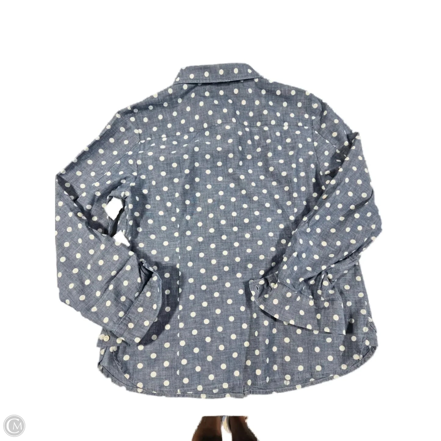 Top Long Sleeve By Tommy Hilfiger In Polkadot Pattern, Size: L