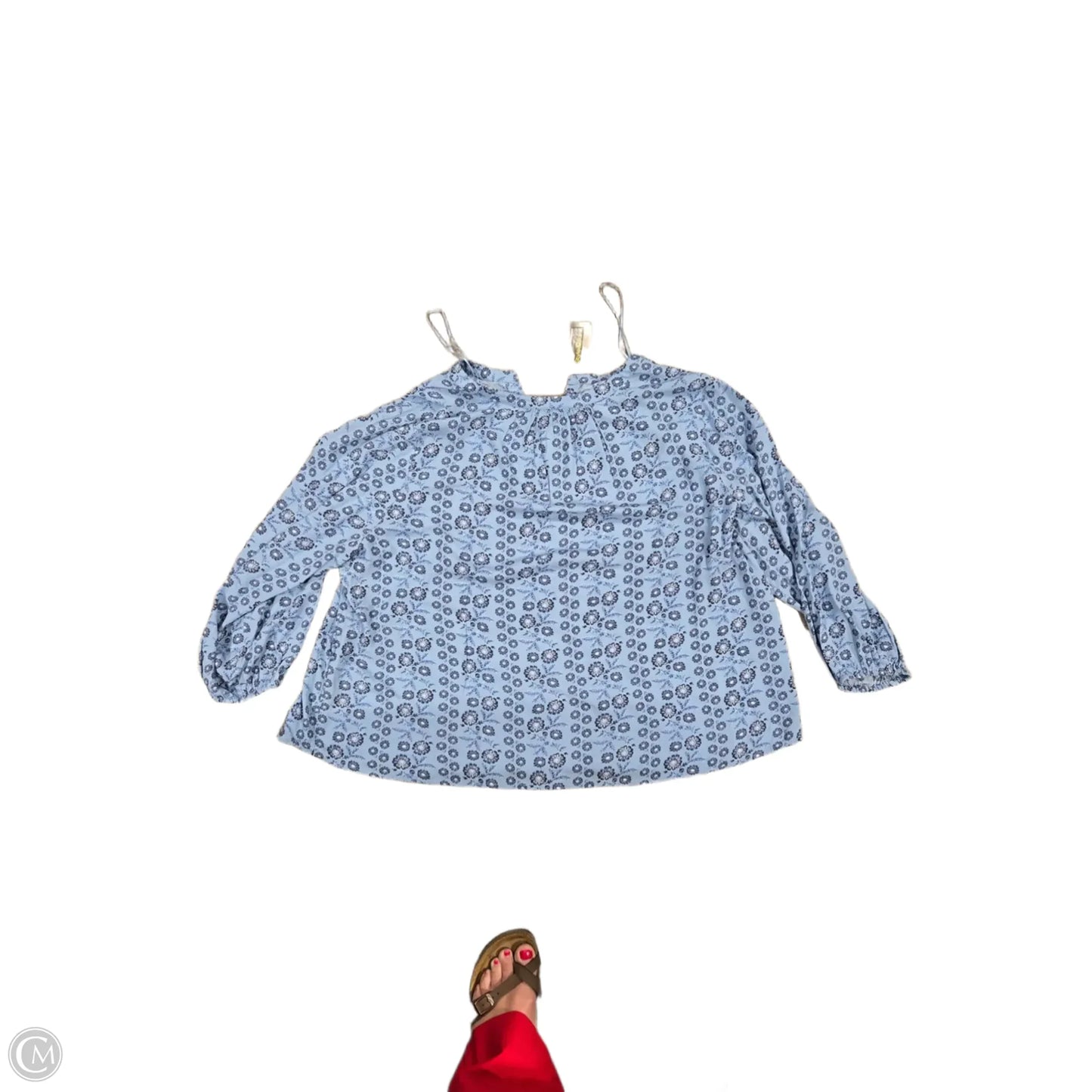 Top Long Sleeve By Style And Company In Blue, Size: 3x