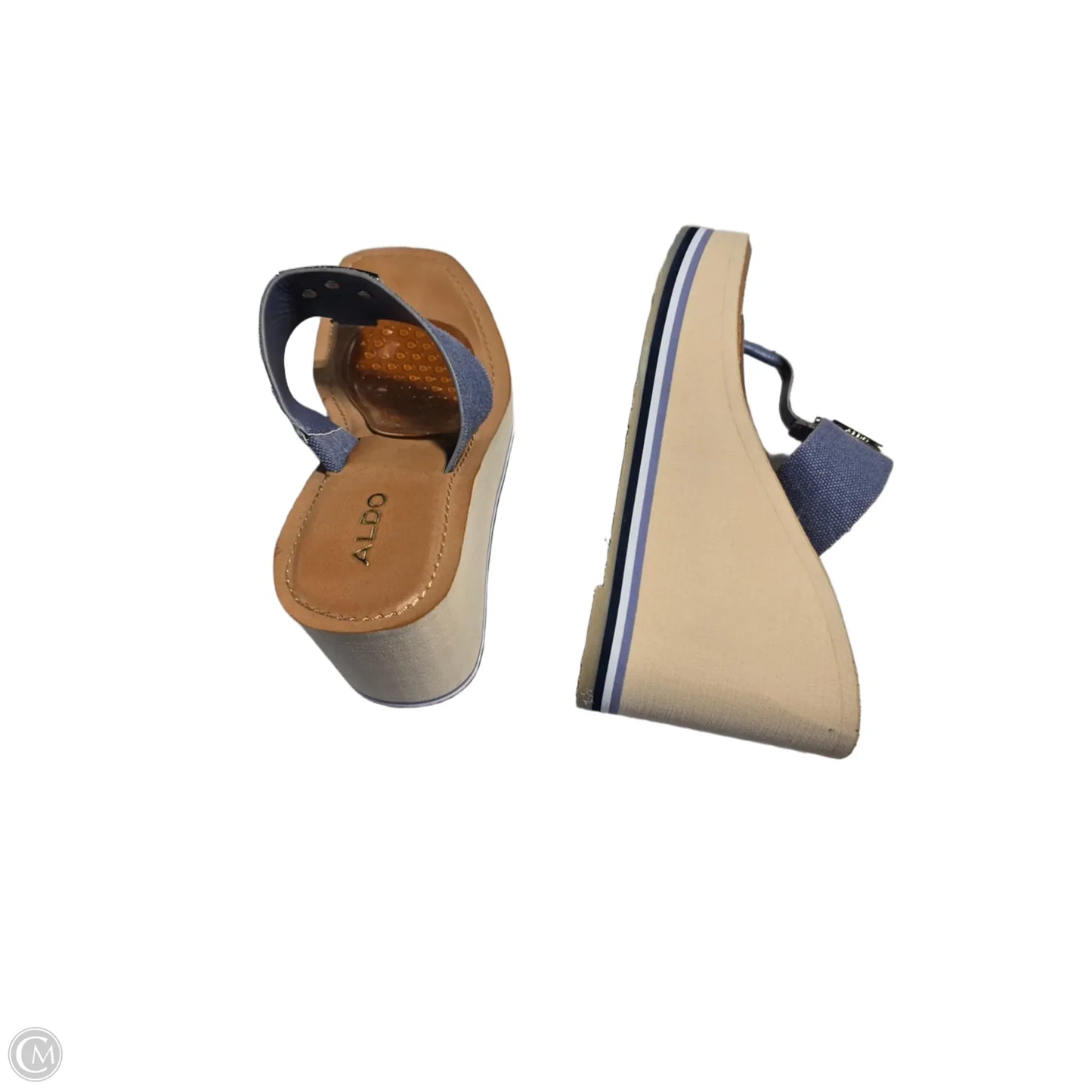 Sandals Heels Wedge By Aldo In Blue, Size: 6