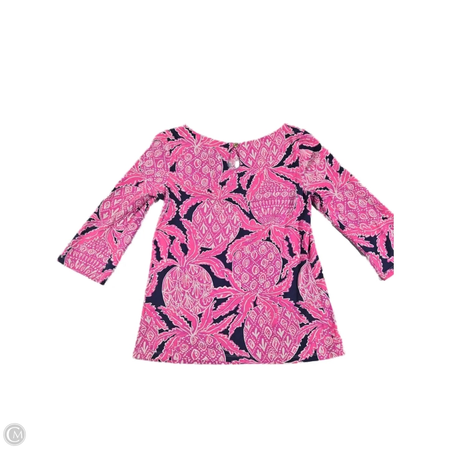 Top 3/4 Sleeve Designer By Lilly Pulitzer In Pink, Size: Xs